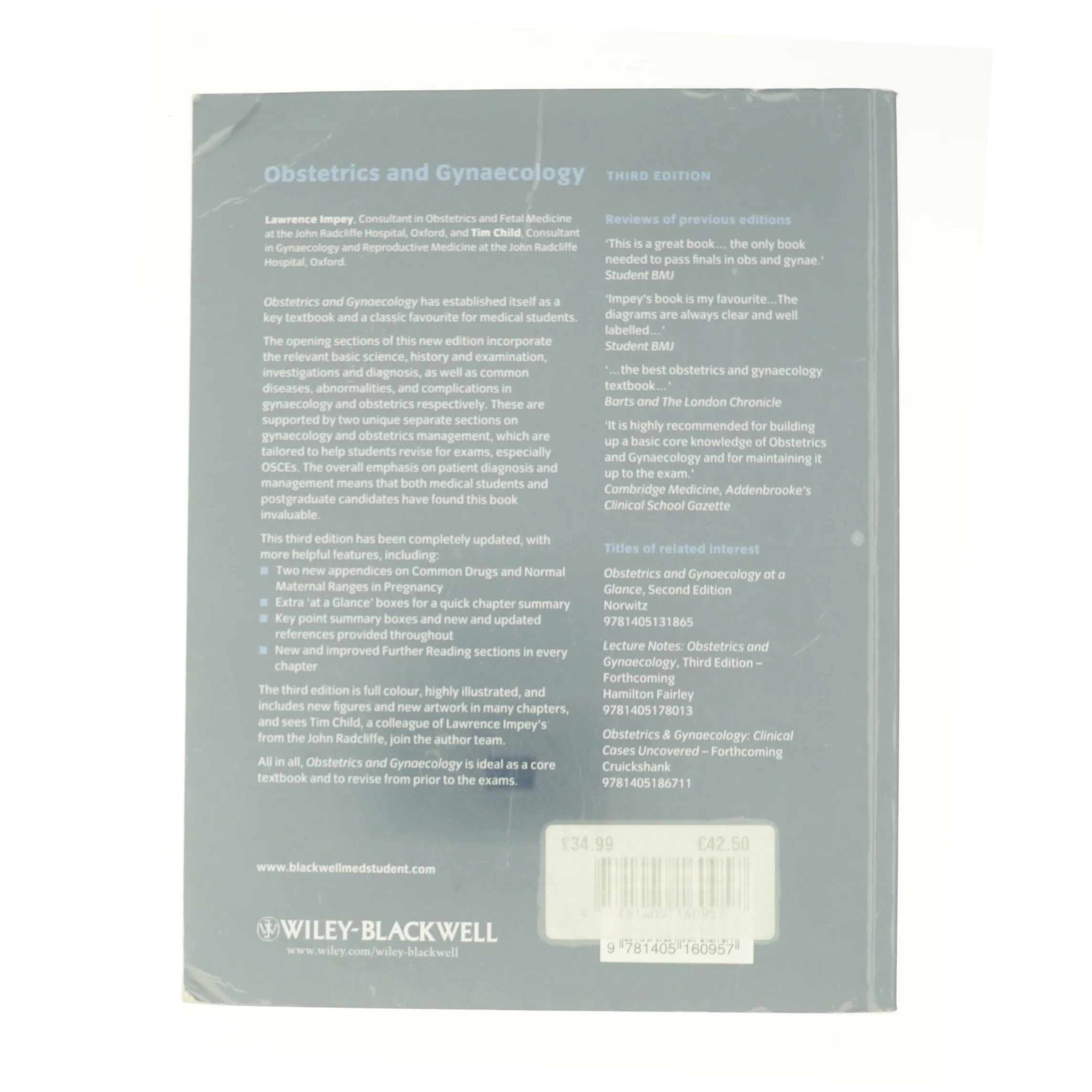 Obstetrics and Gynaecology by Tim, Impey, Lawrence Child af Lawrence Impey (Bog)