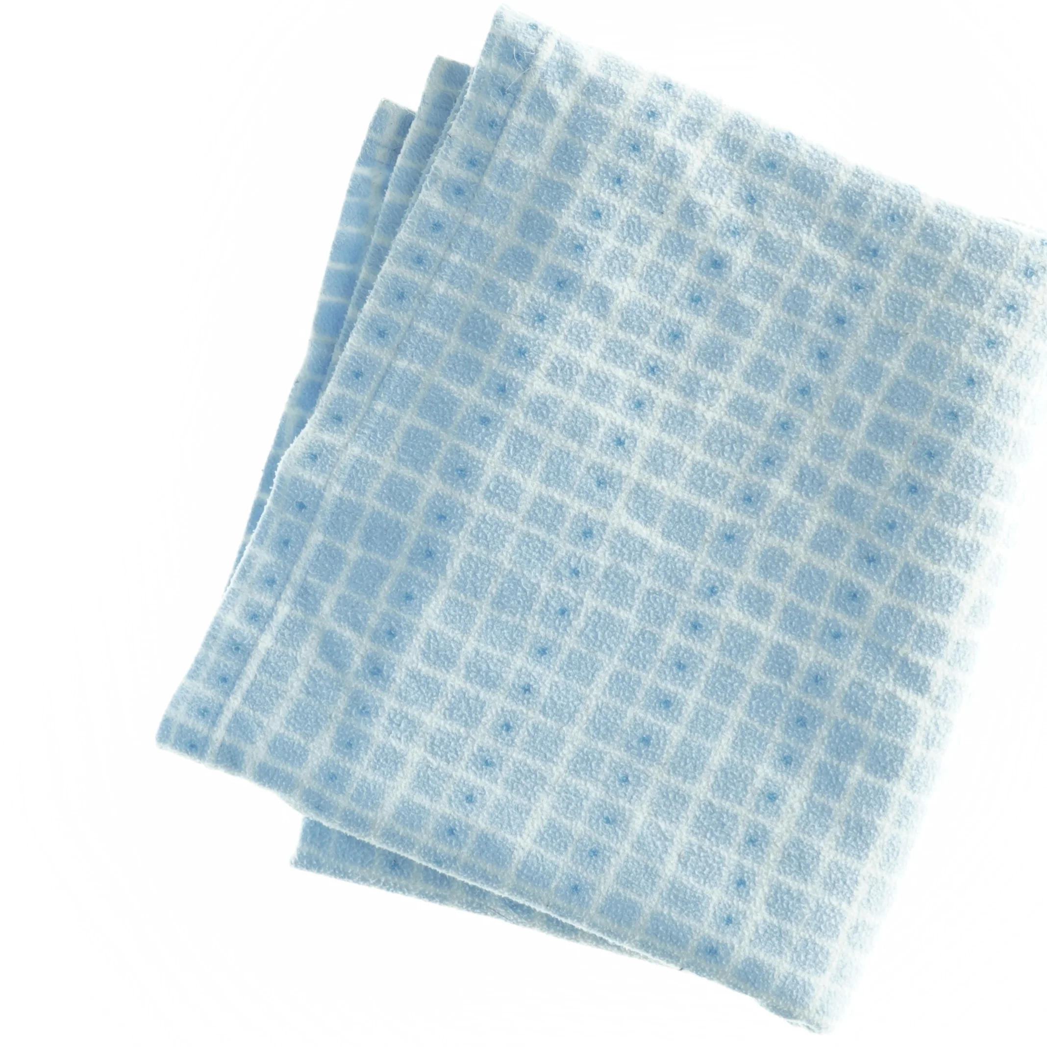 Blå ternet tæppe (str. 129 x 105 cm)