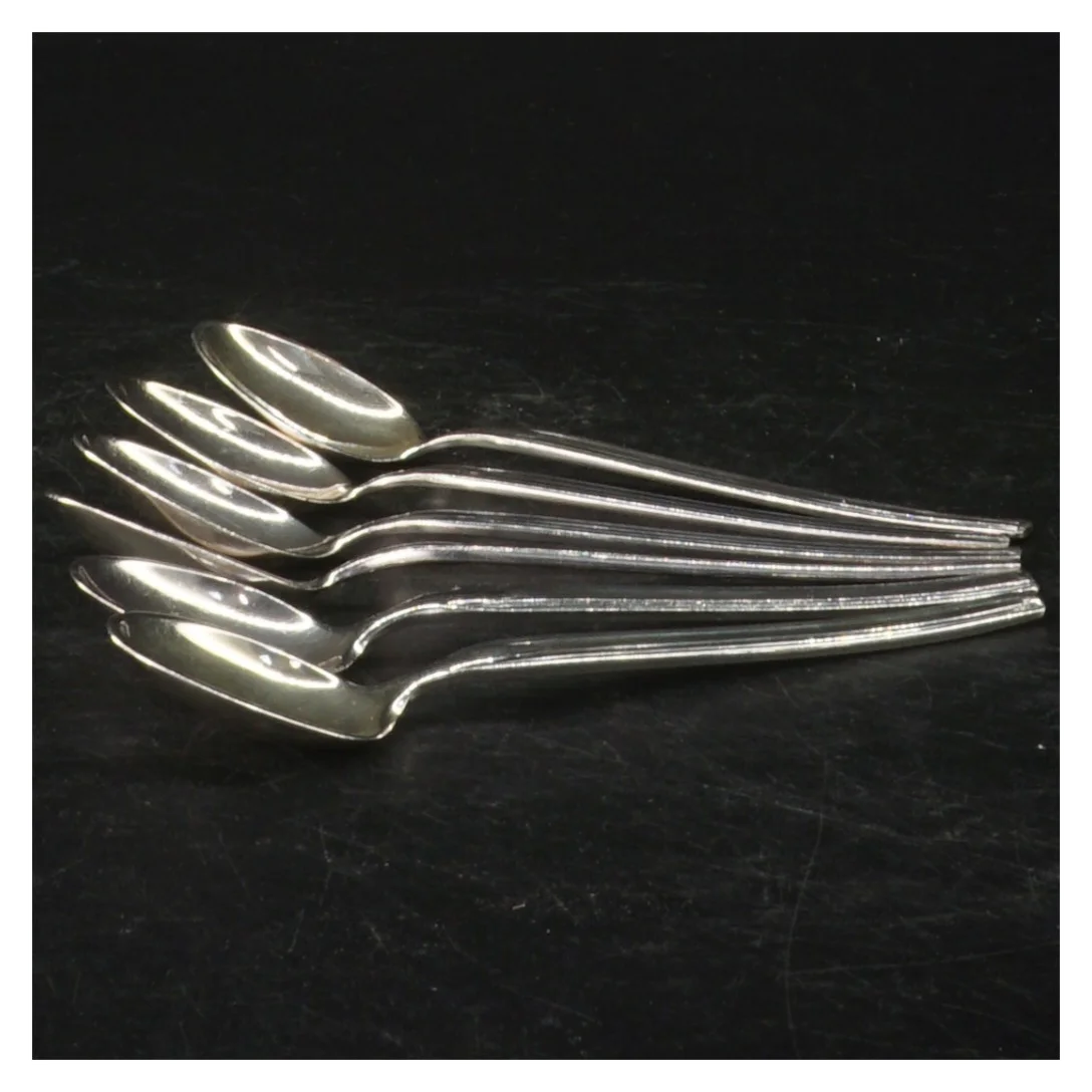 Sæt af sølvtone teskeer fra Scf (str. 6 styk. 12,5 cm)