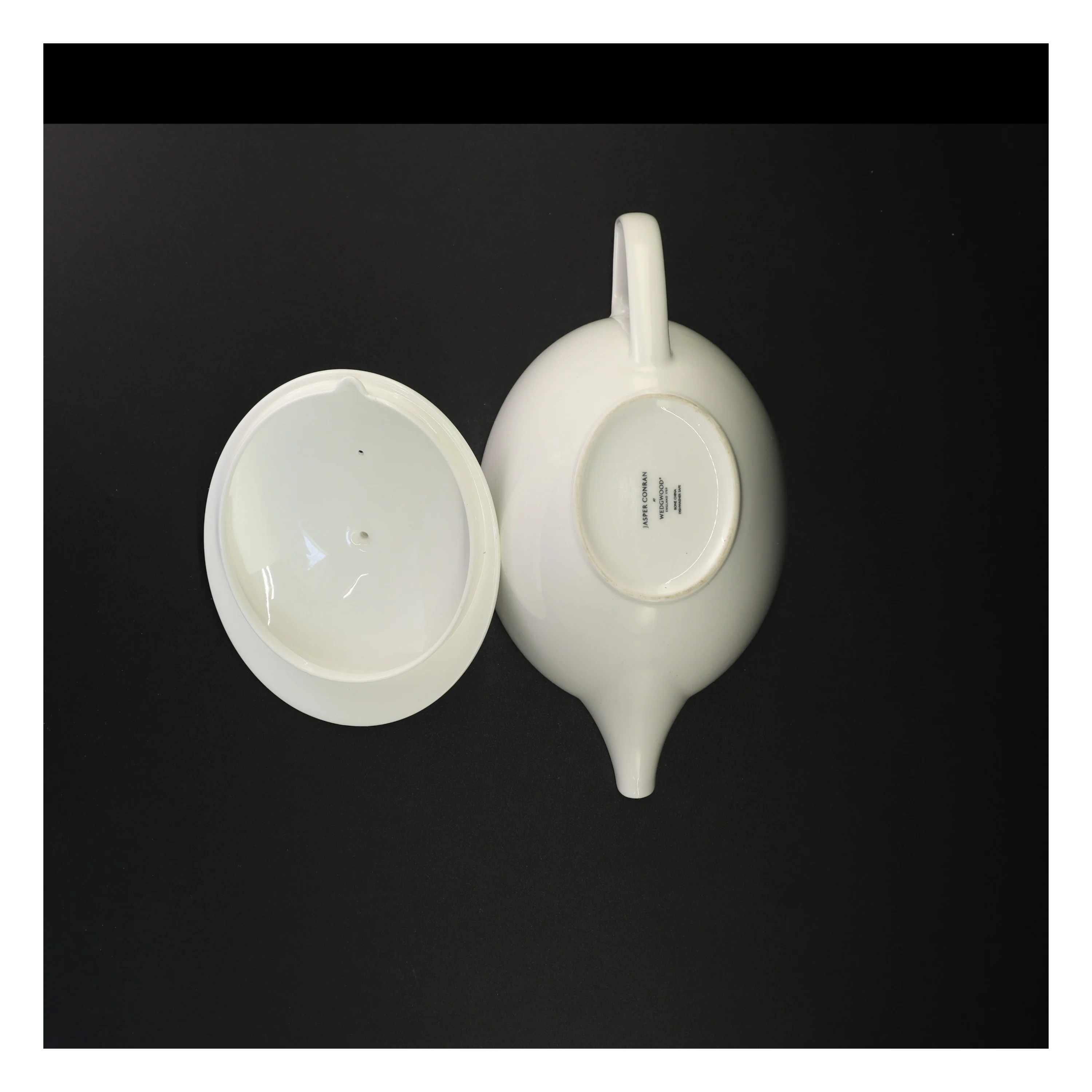 Hvid tekande med låg fra Jasper Conran (str. 27 x 14 cm)