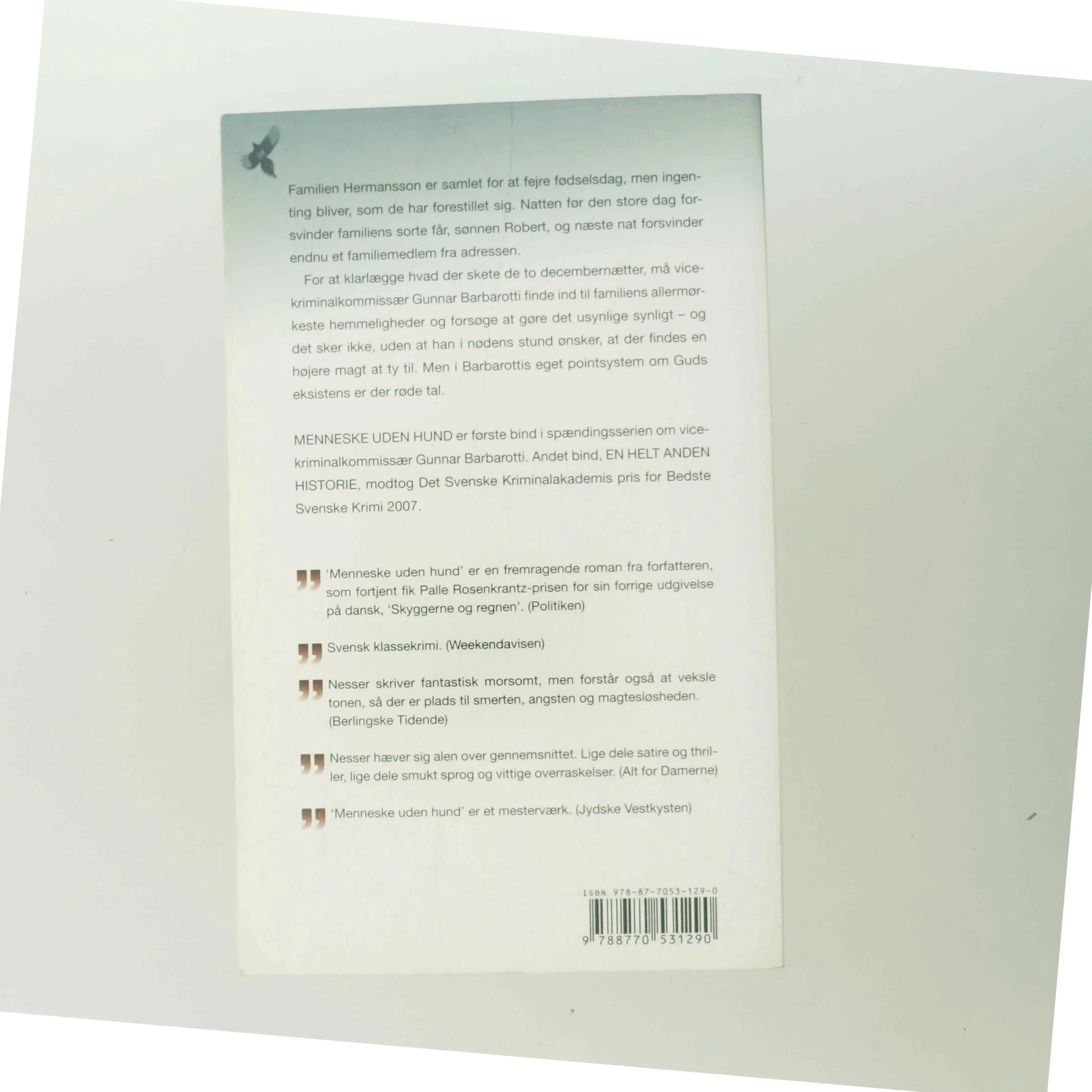 Menneske Uden Hund (in Danish) af Håkan Nesser (Bog)