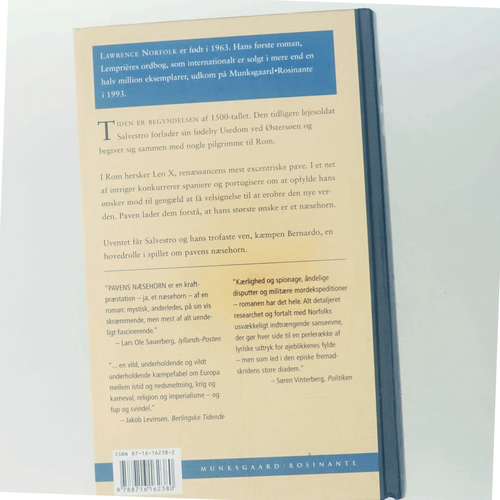 Pavens næsehorn : roman af Lawrence Norfolk (Bog)