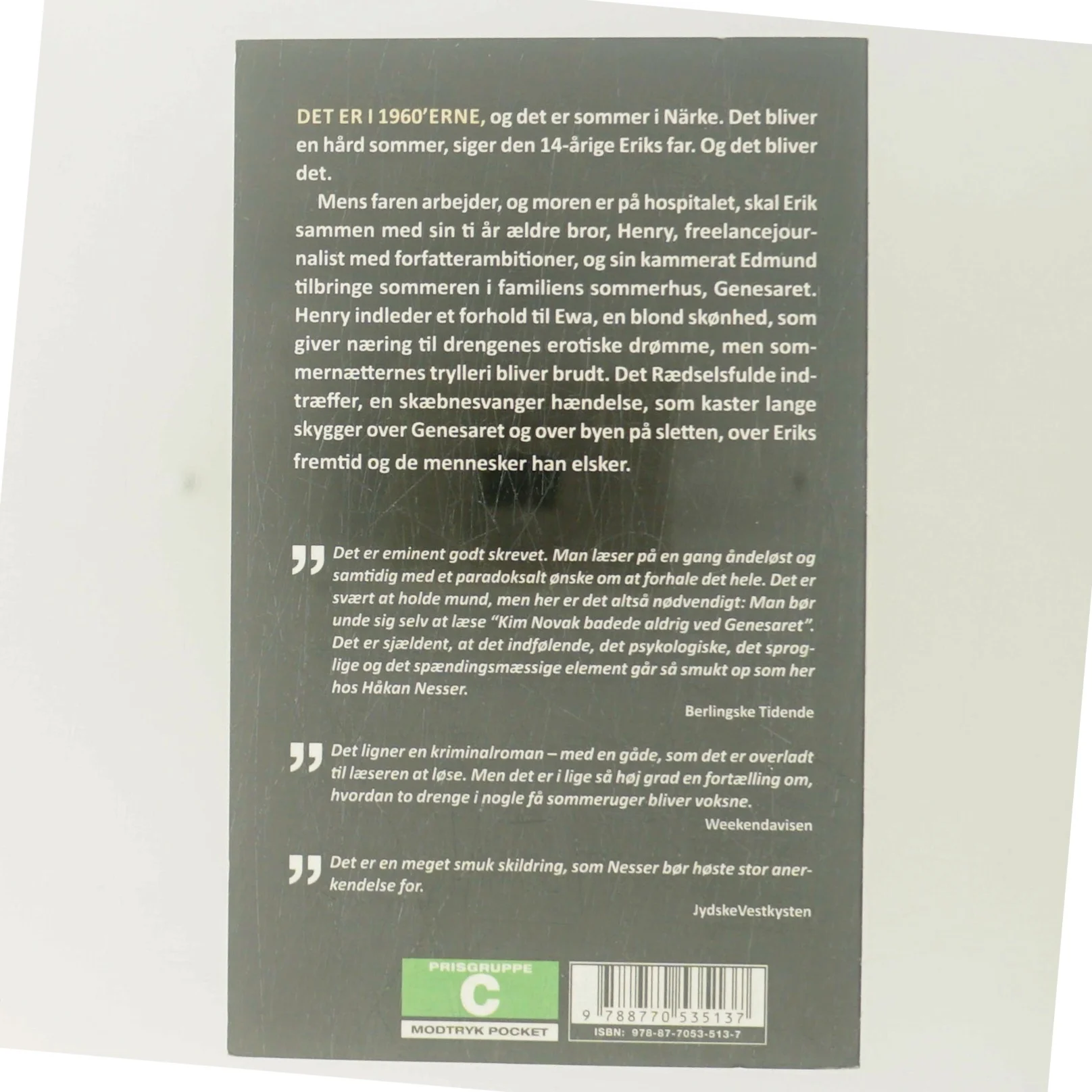 Kim Novak badede aldrig ved Genesaret af Håkan Nesser (Bog)