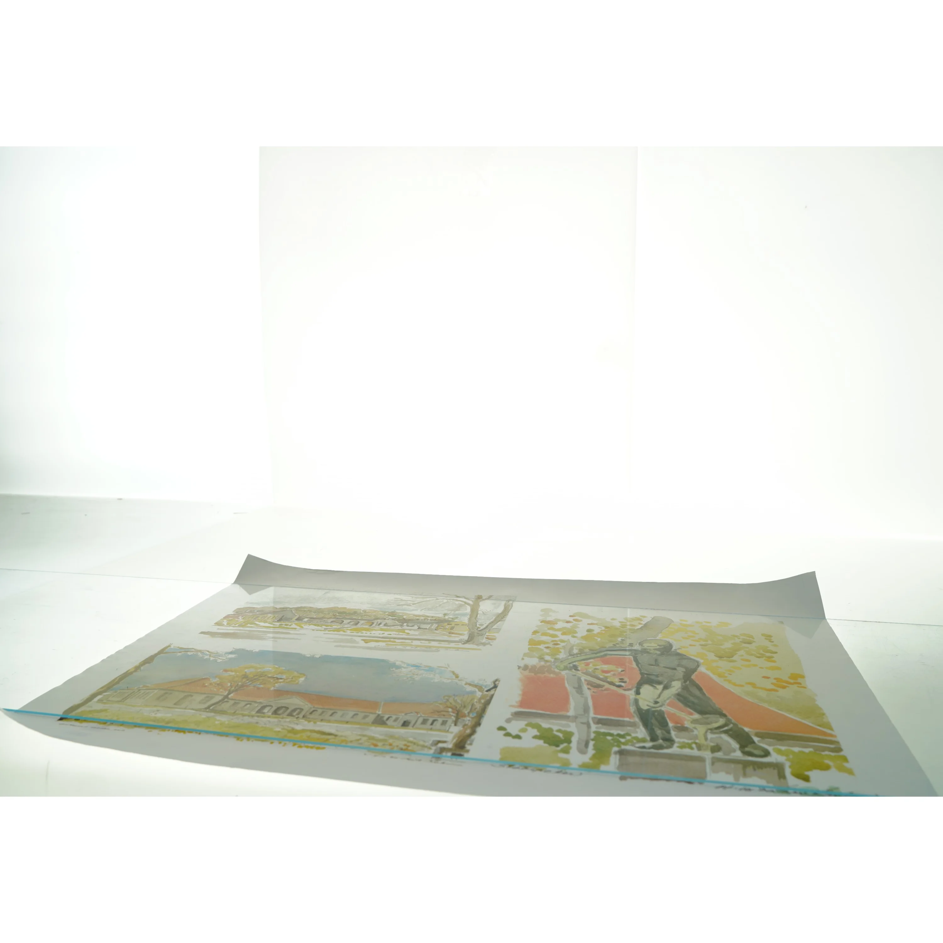 Vandfarveplakat med tre motiver (str. 62x45 cm)