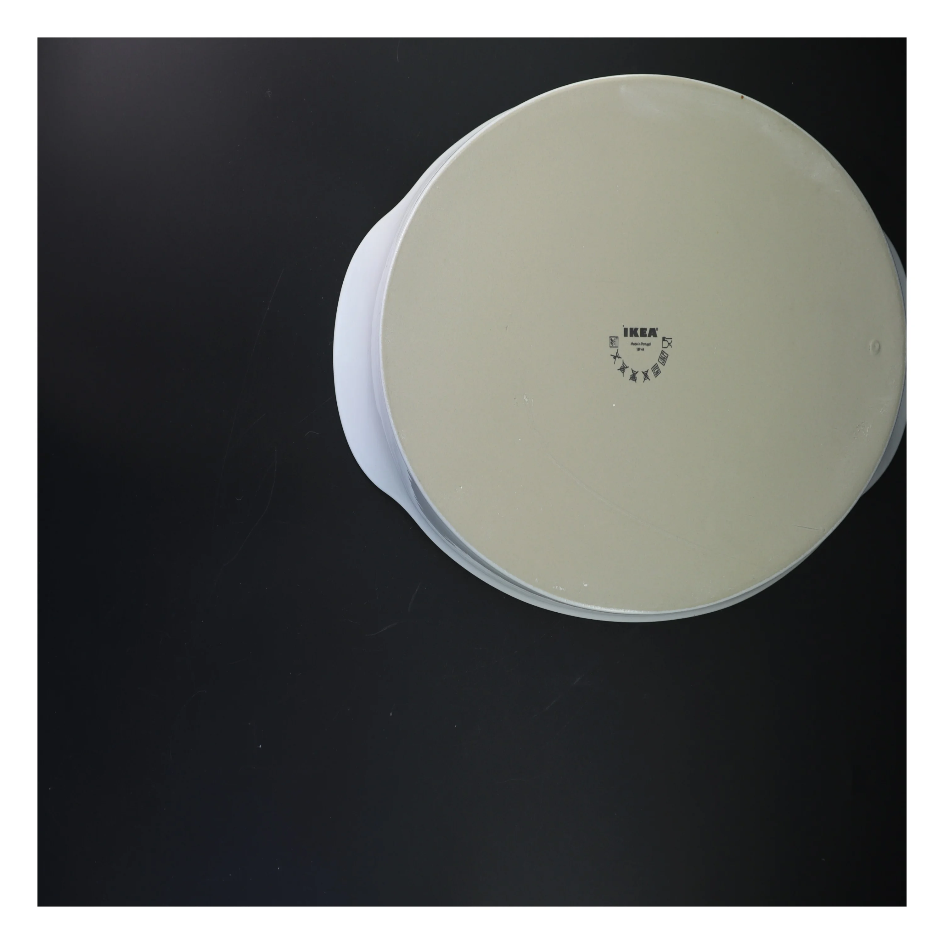 Hvid serveringsfad  (str. 42 cm)