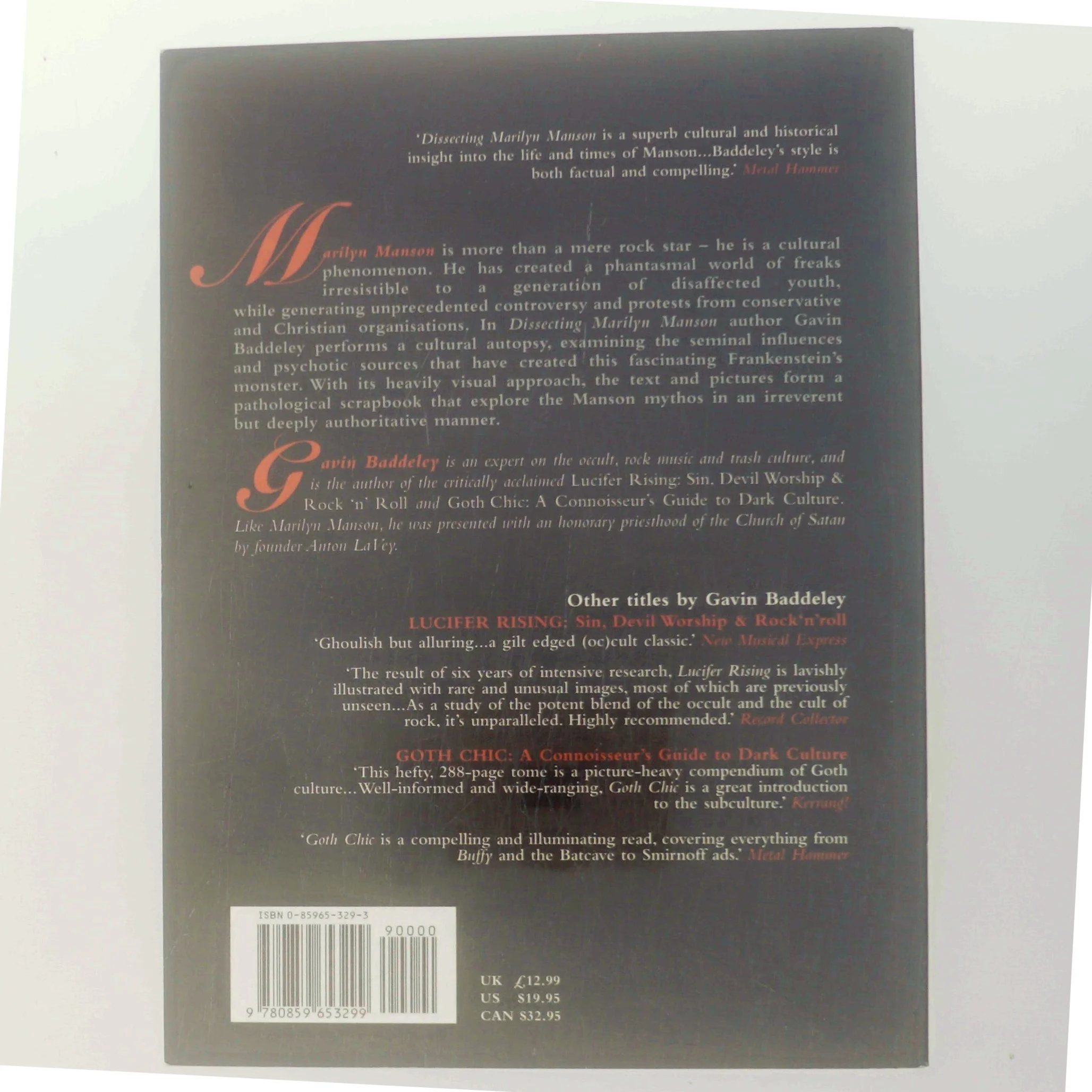 Dissecting Marilyn Manson af Gavin Baddeley (Bog)