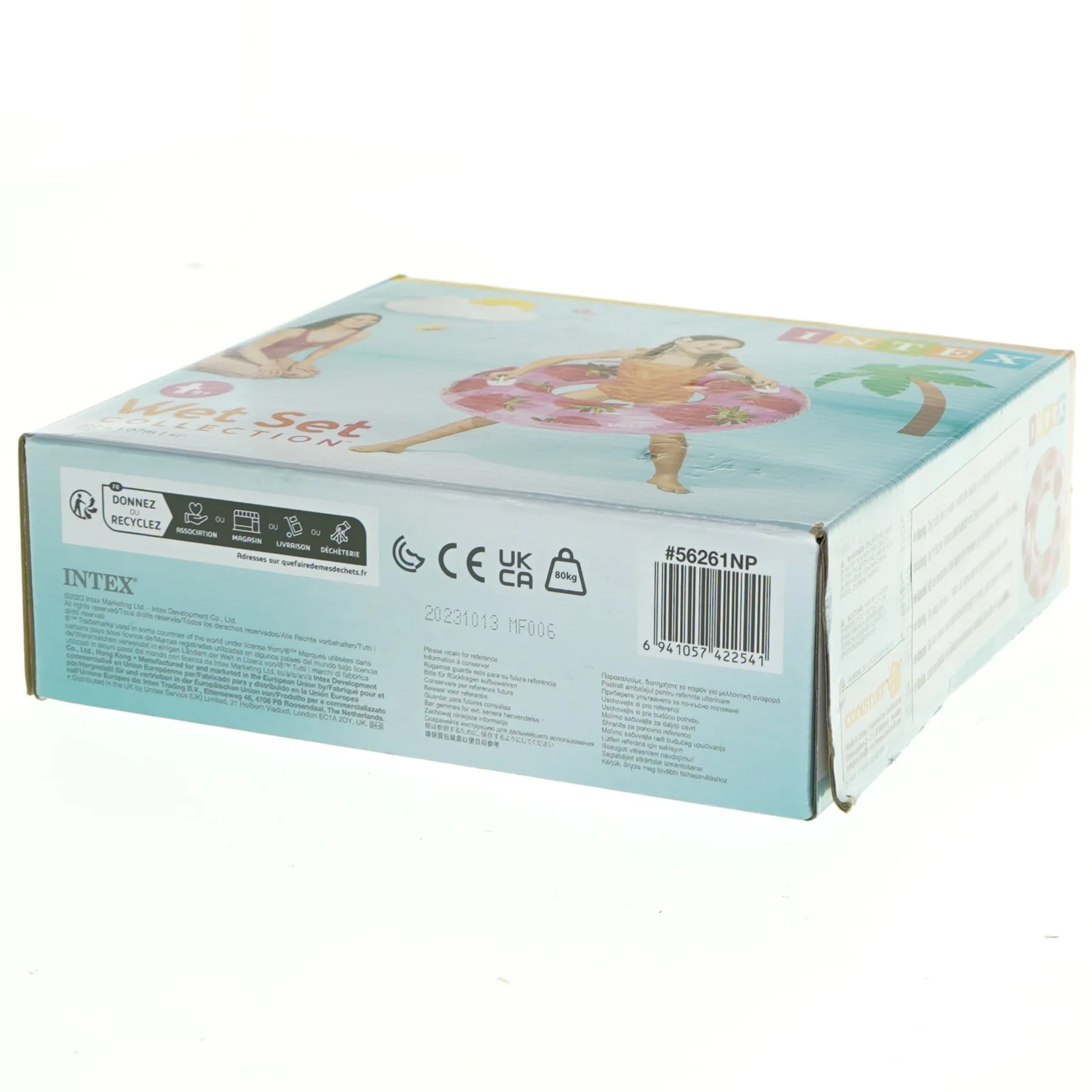 Oppustelig badering med jordbærprint fra Intex (str. 9 plus år)