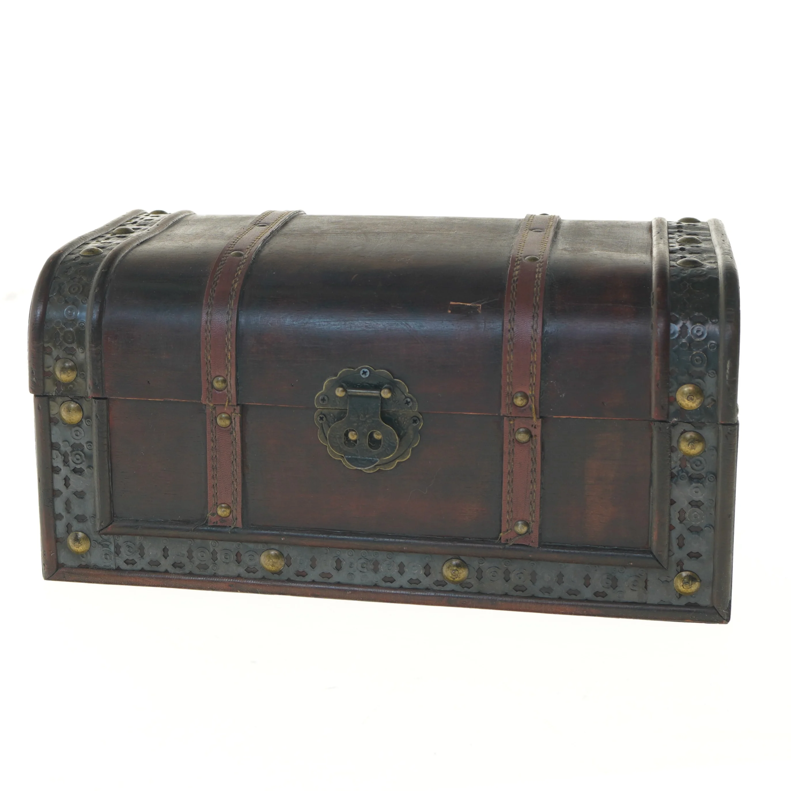 Skattekiste med detaljer - 38x24x18 cm