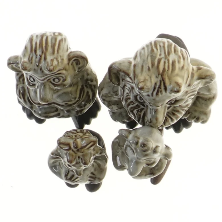 Keramiske troldfigurer (str. 10 og 8,5 cm)