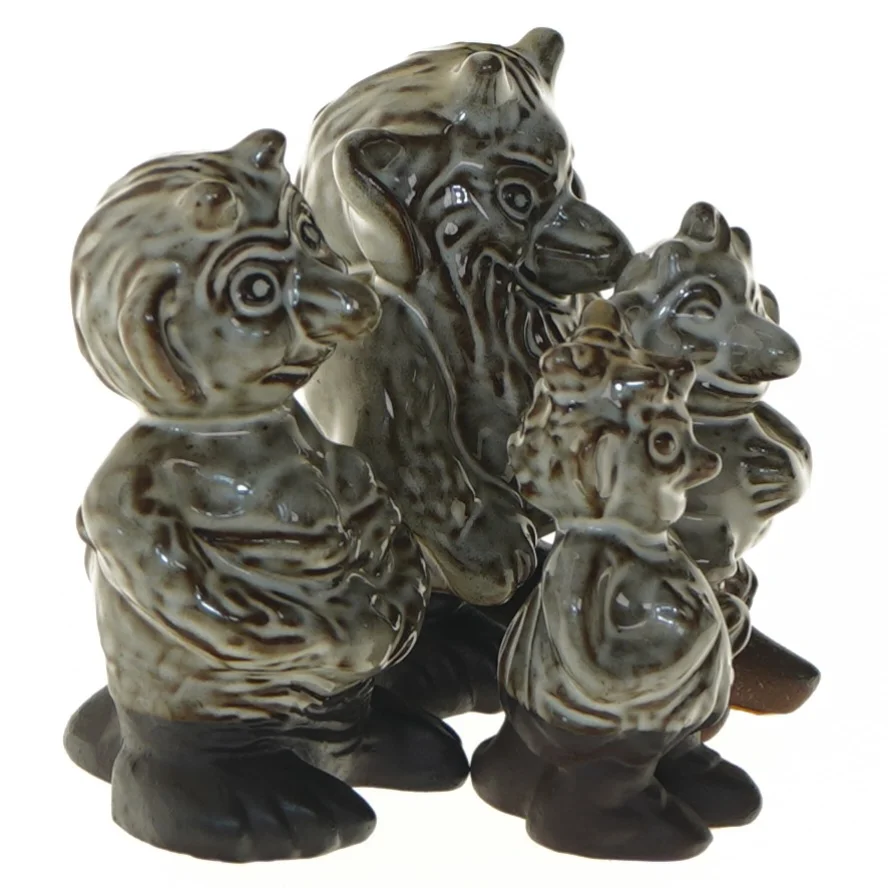 Keramiske troldfigurer (str. 10 og 8,5 cm)