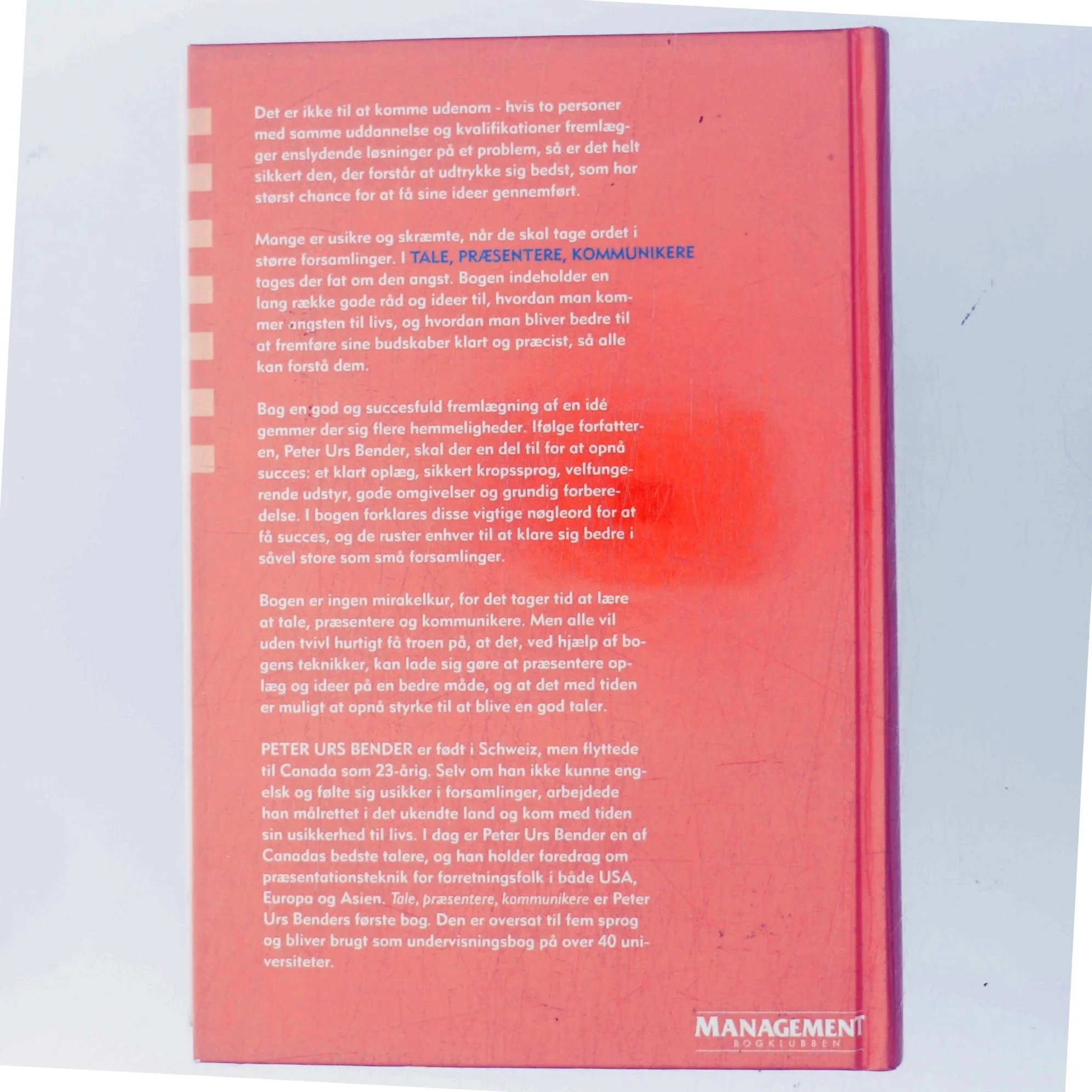 Tale, Præsentere, Kommunikere af Peter Urs Bender (Bog)