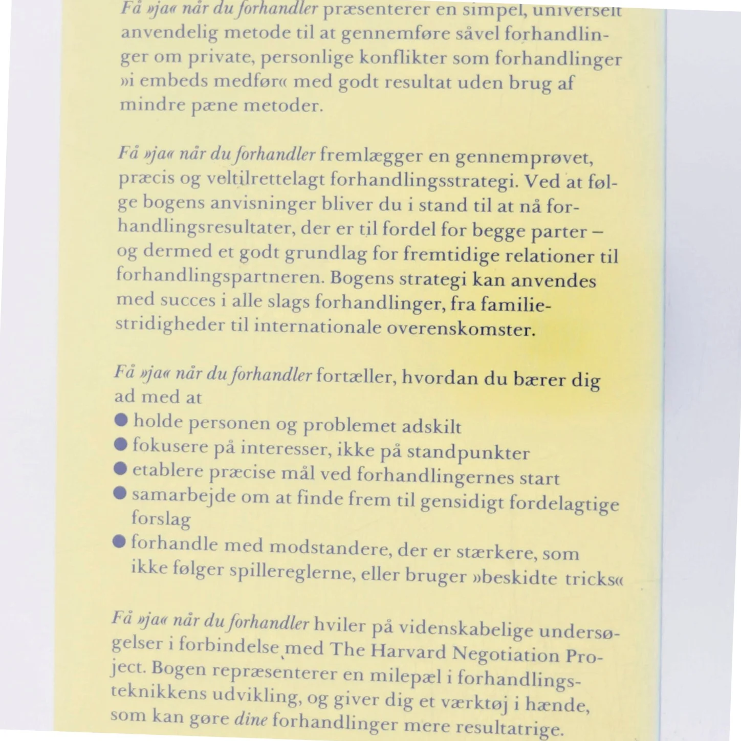 Få "ja" når du forhandler uden at give efter (Bog)