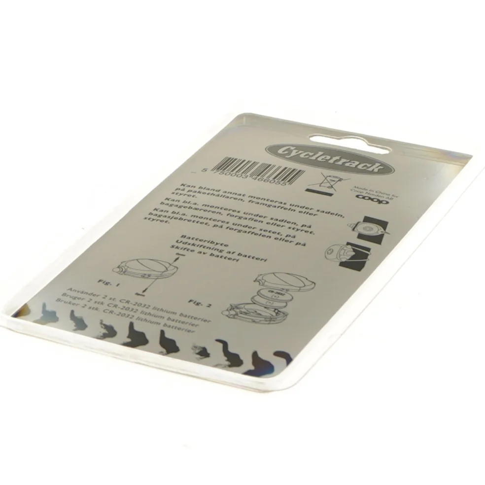 Cykellygter sæt fra Coop (str. 20x12 cm)