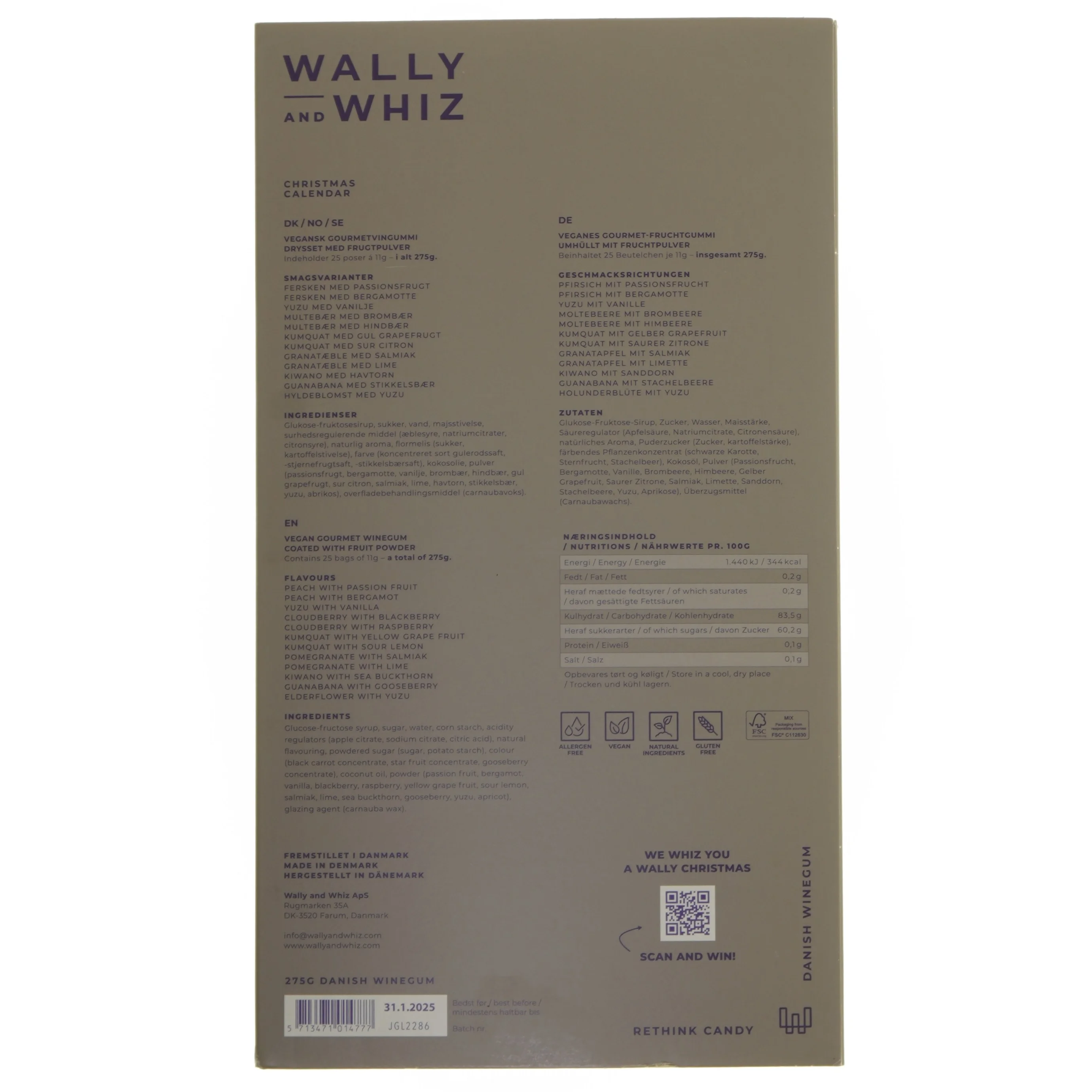 Wally and Whiz julekalender fra Wally And Whitz (str. 32x18 cm)