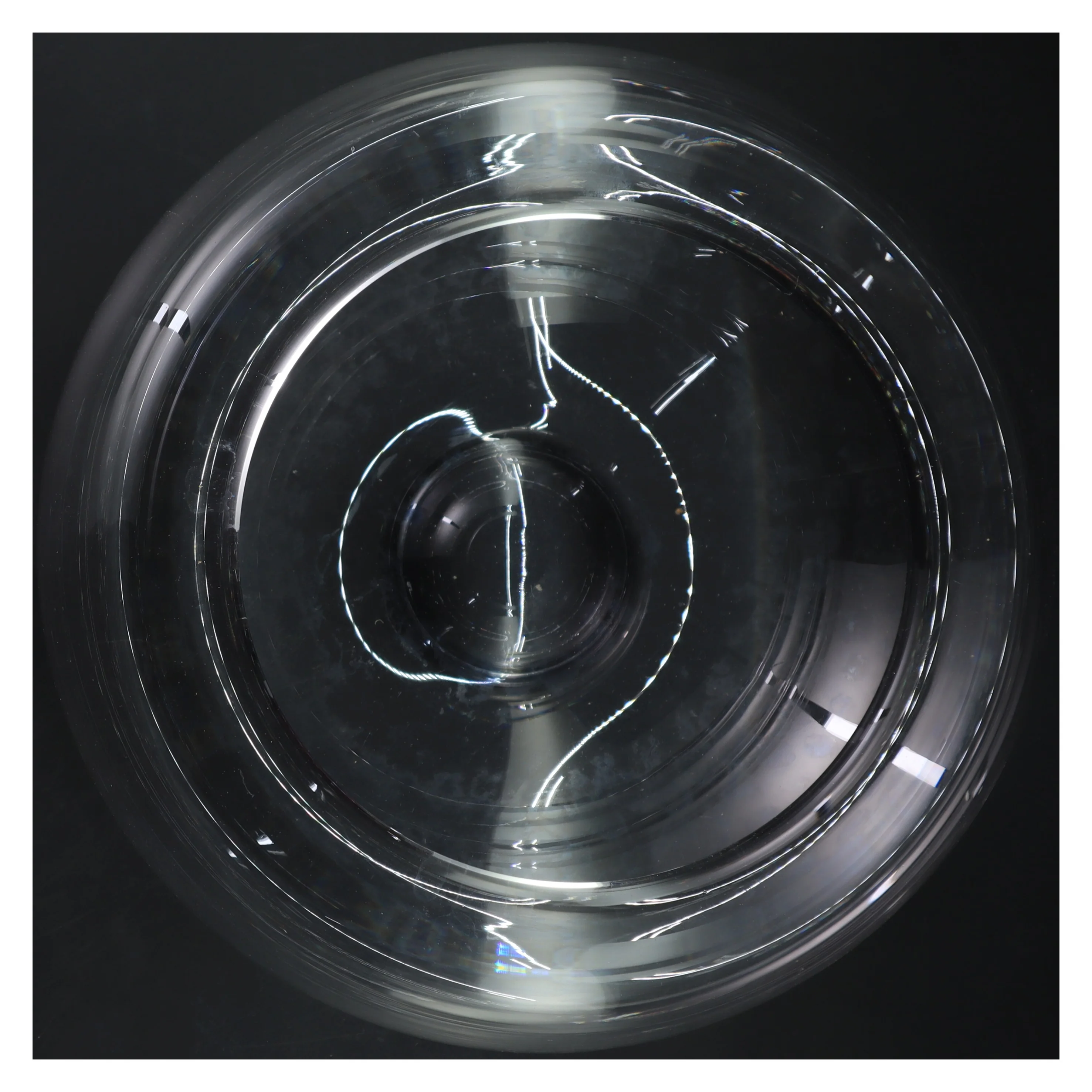 Glasvase, stor (str. Ø 30 cm)