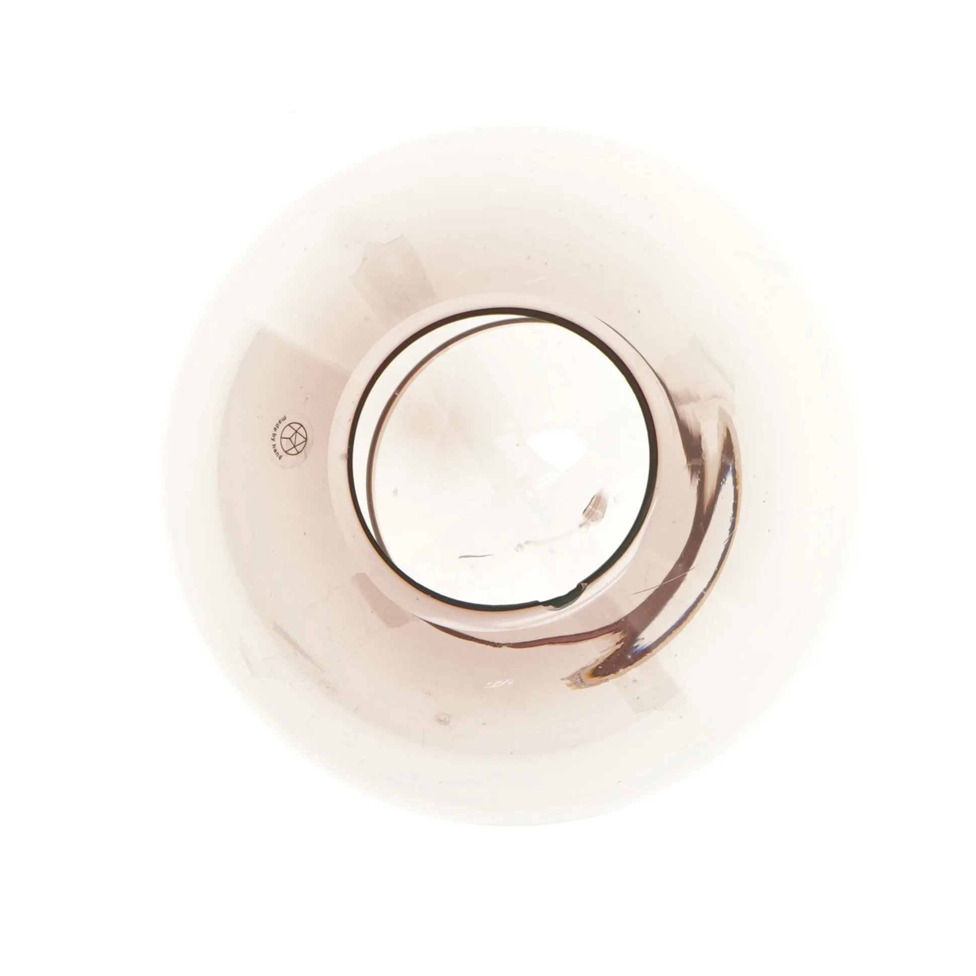 Glasvase med røgfarve (str. 16 cm)