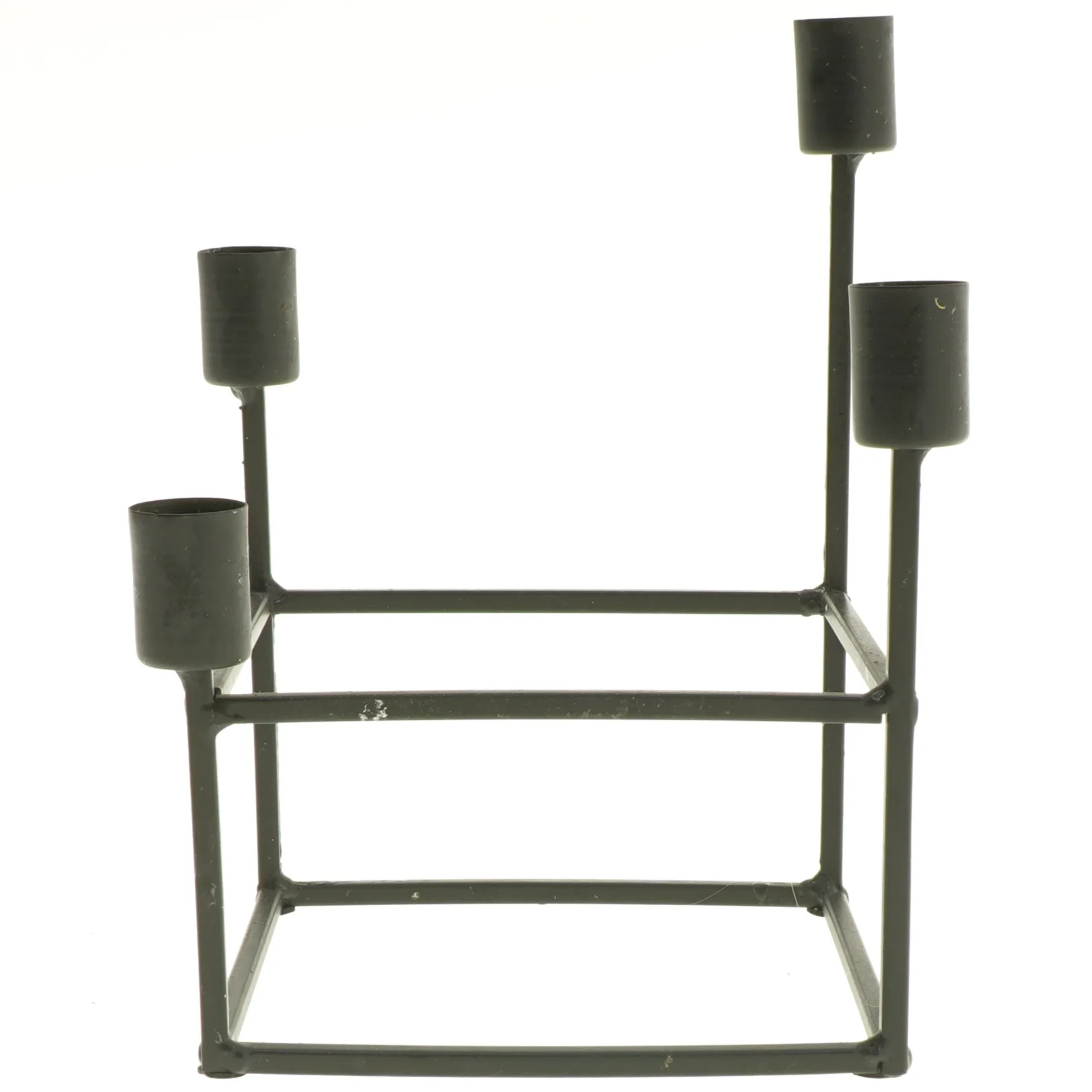 Firkantet lysestage til fire lys (str. 15x15x22 cm)