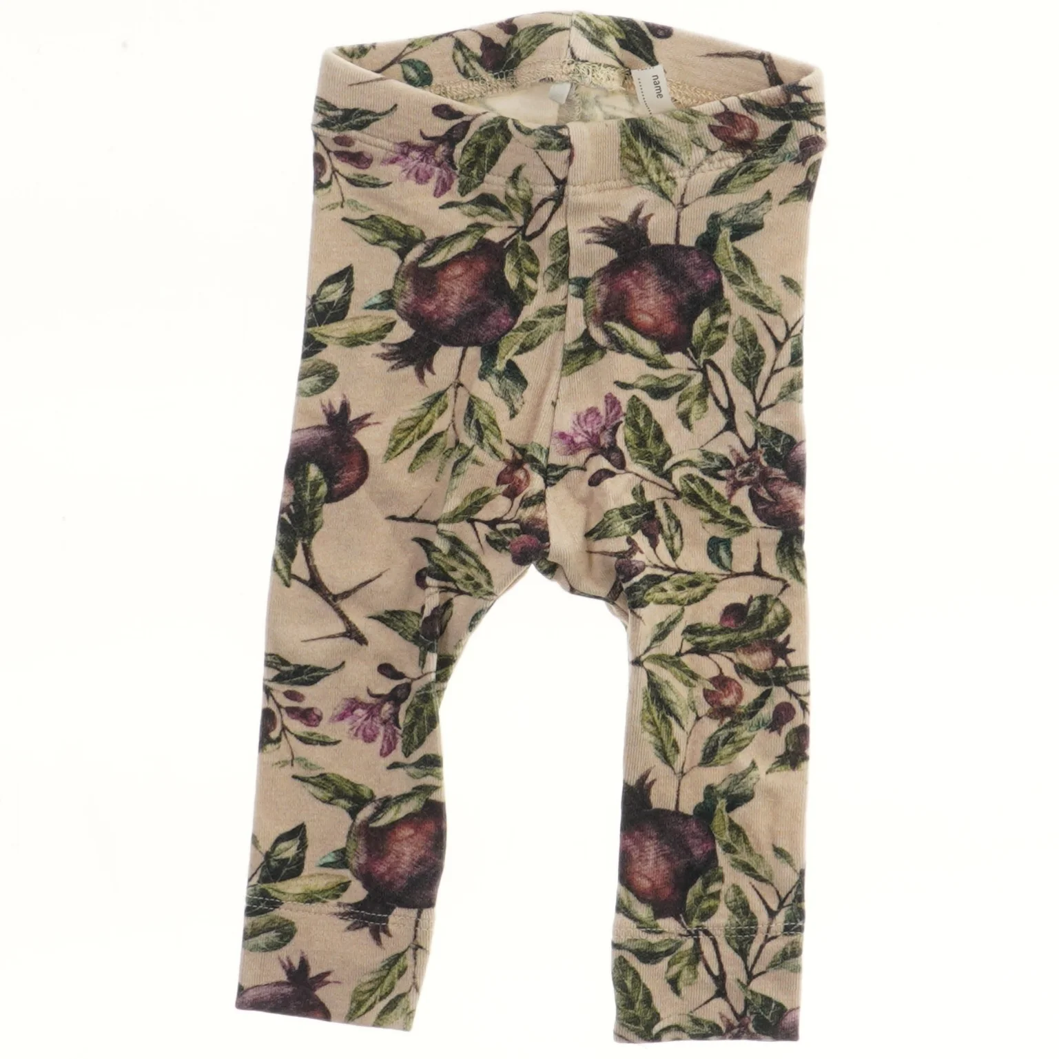 Leggings med blomster og frugtprint fra Name It (str. 56)
