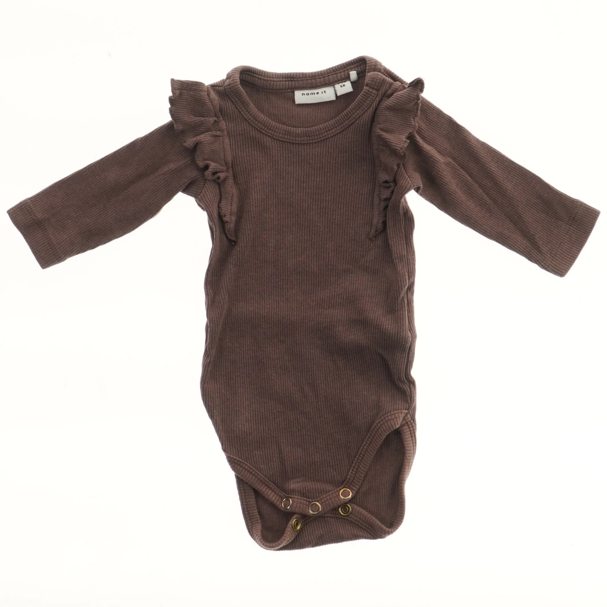 Langærmet bodystocking med flæsedetaljer fra Name It (str. 56)
