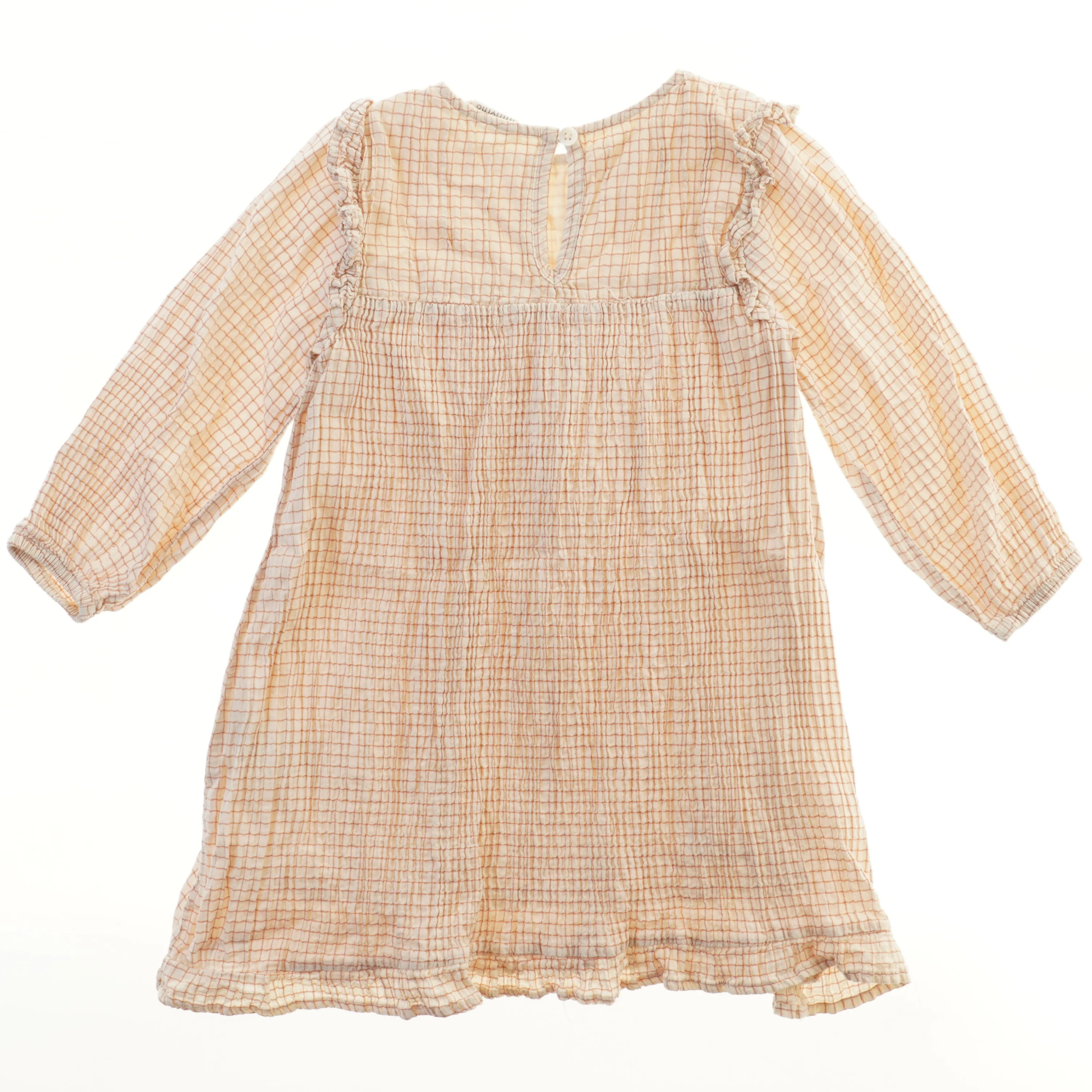 Langærmet ternet kjole fra Minymo (str. 98)