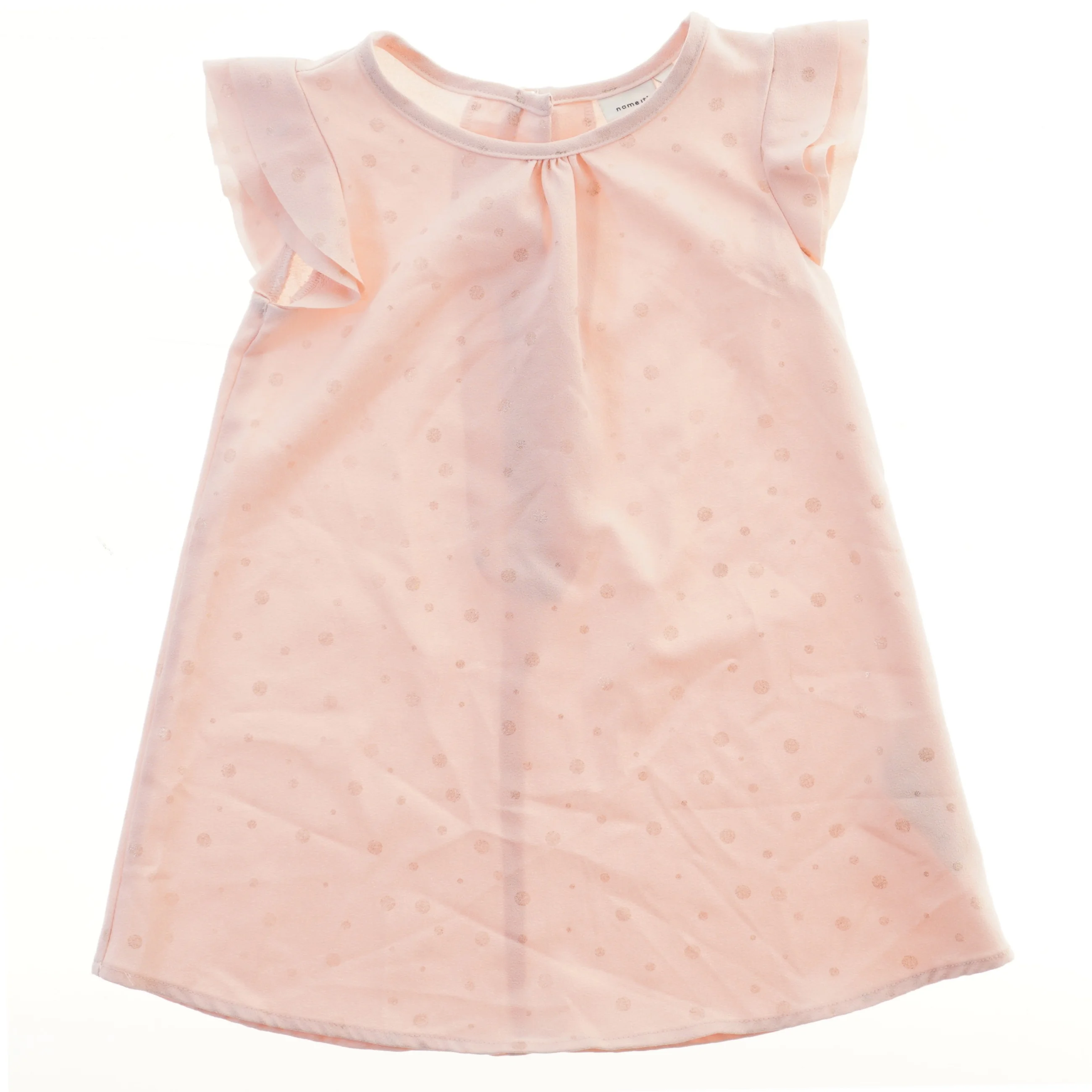 Lyserød kjole med prikker fra Name It (str. 98)