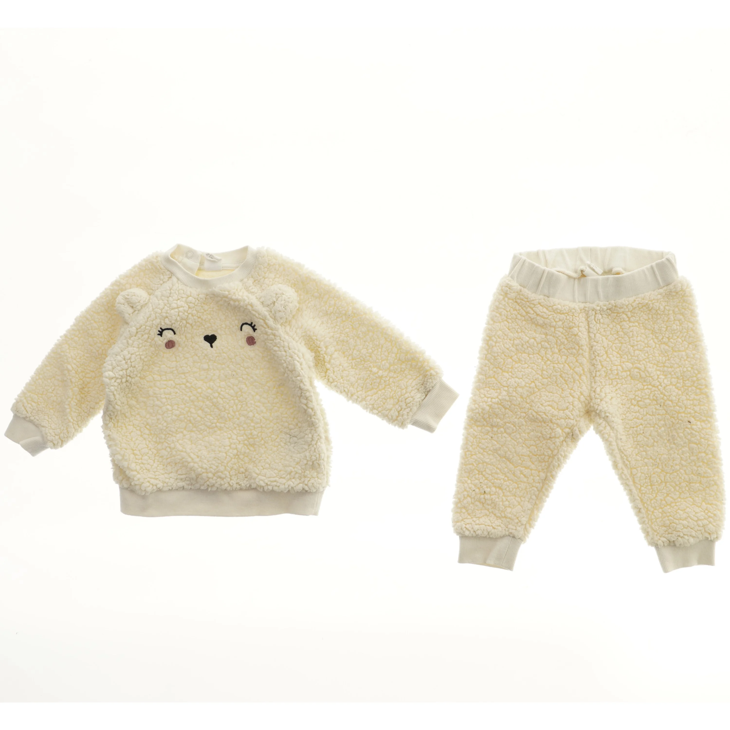 Plysset børnetøj sæt fra H&M (str. 74)