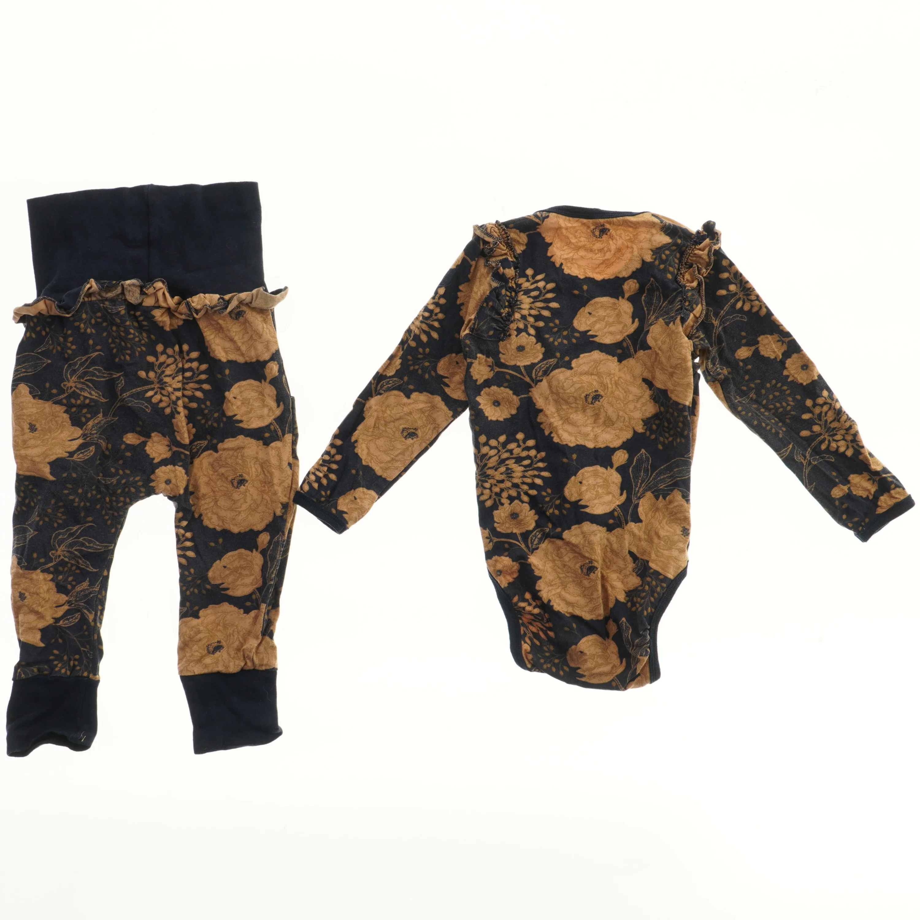 Blomsterprint bodystocking og bukser fra Kids Up (str. 74)