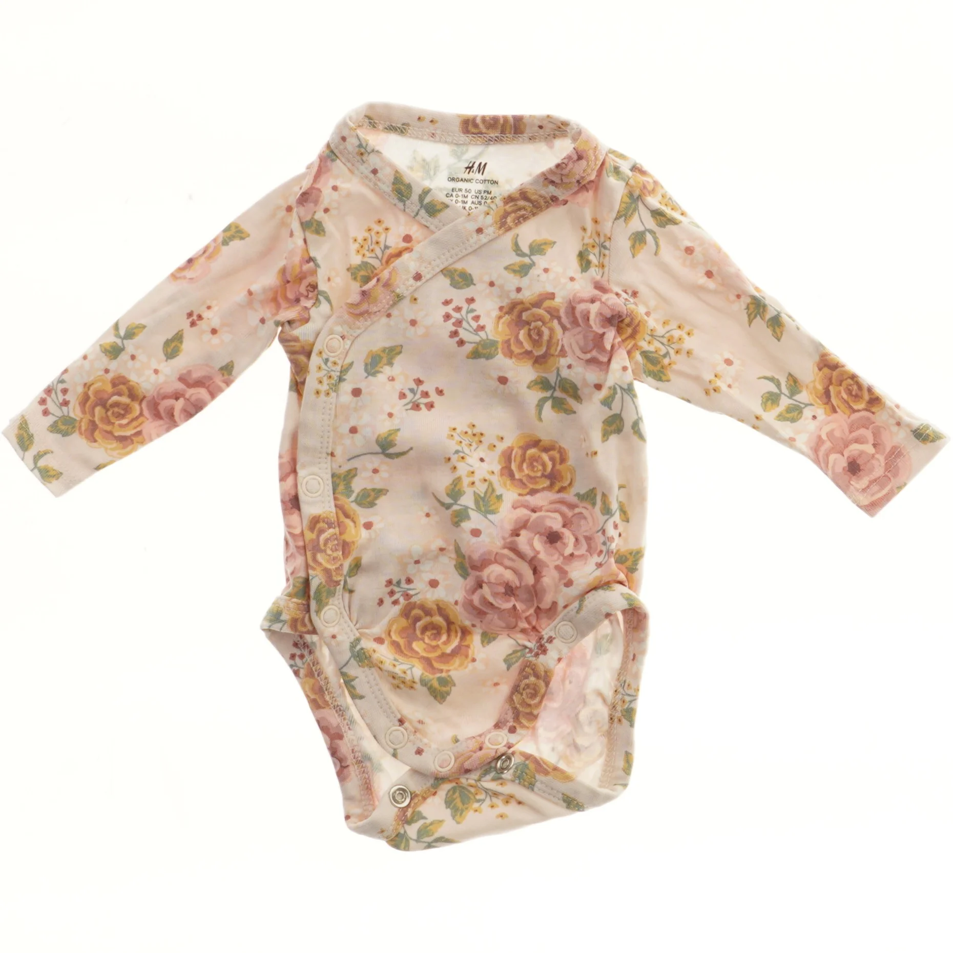 Langærmet bodystocking med blomsterprint fra H&M (str. 50)