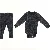 Baby heldragt og bukser med mønster fra Kids Up (str. 74)
