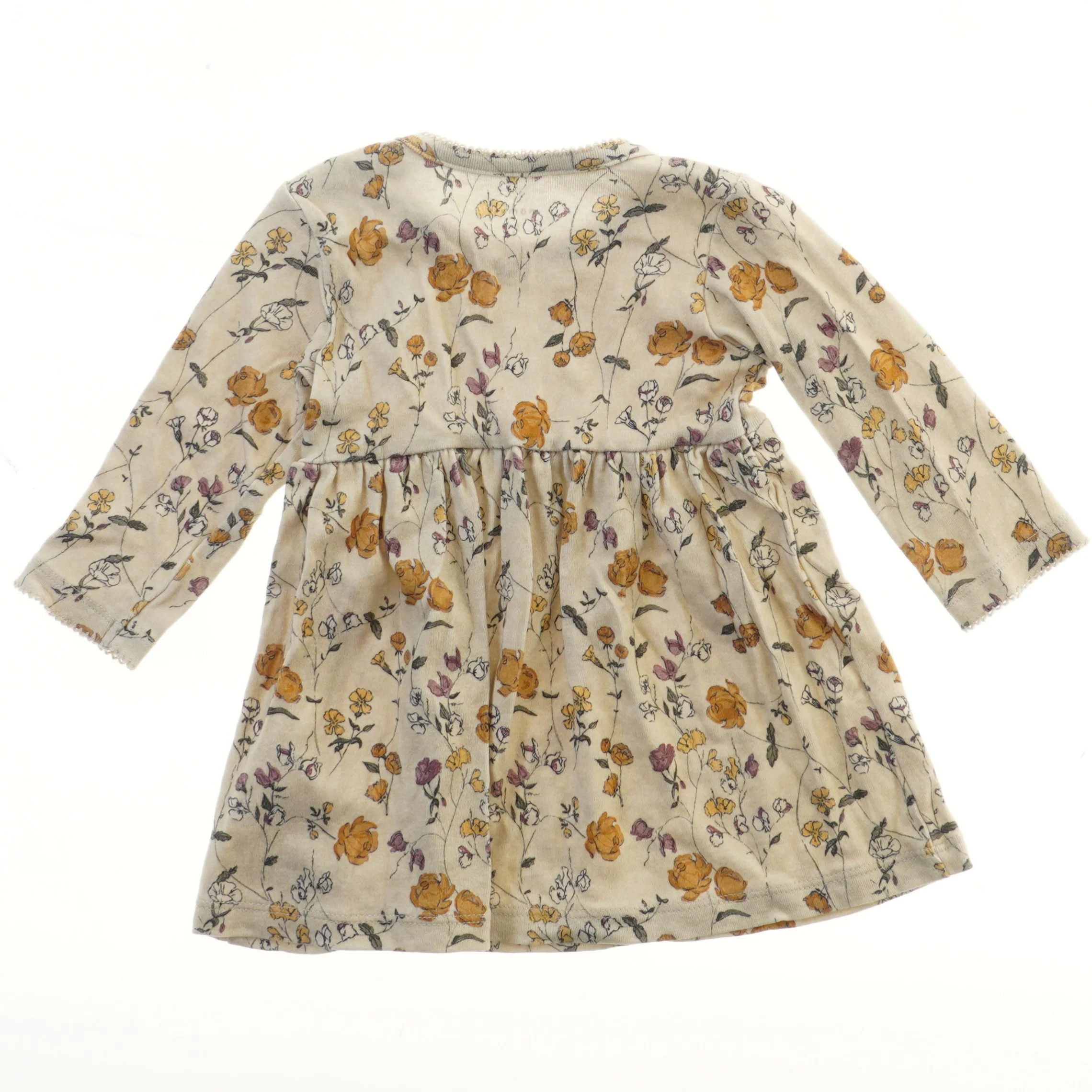 Blomstret kjole med lange ærmer fra Name It (str. 62)