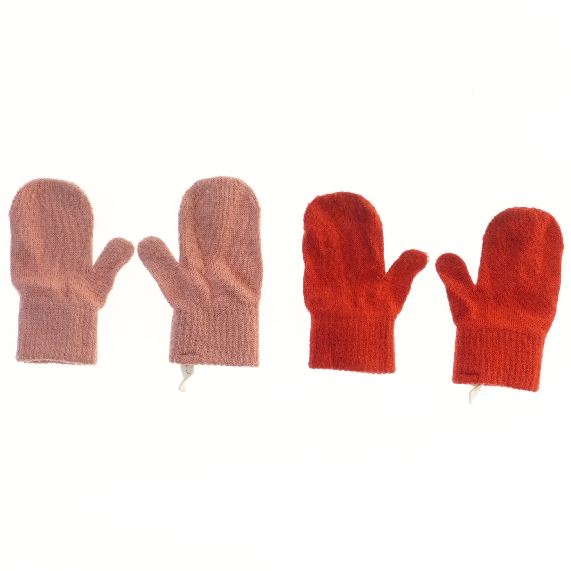 To par strikkede vanter (str. 2 stk 14 cm)