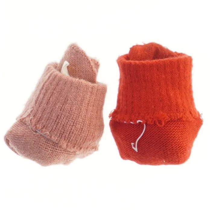 To par strikkede vanter (str. 2 stk 14 cm)