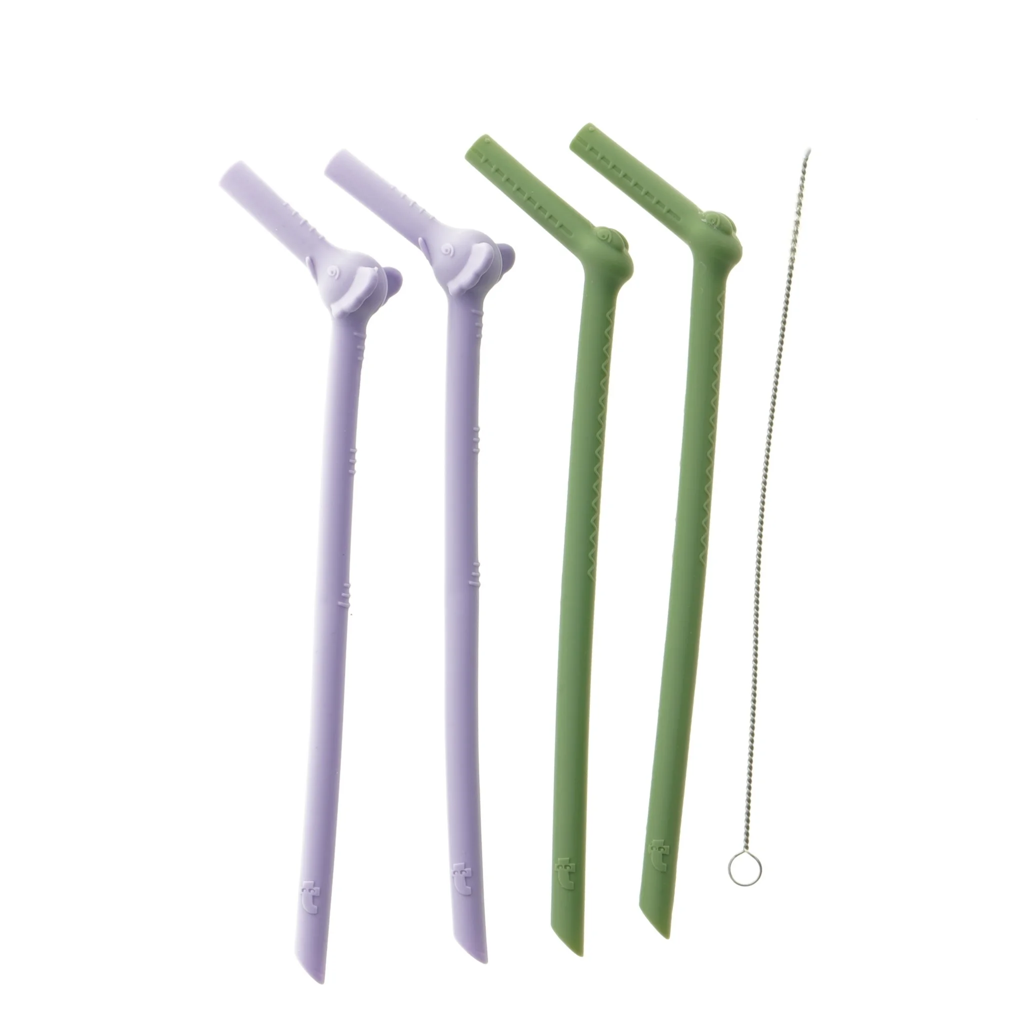 Genanvendelige sugerør med rengøringsbørste fra Tiger (str. 23 cm. 4 styk)