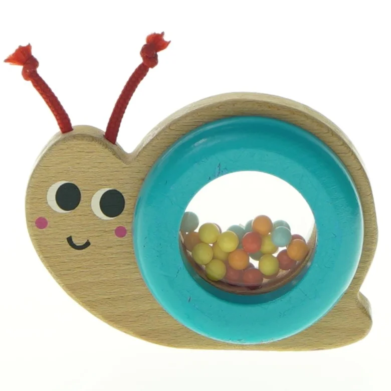 Trærasle formet som en snegl fra Spire (str. 10 x 20 cm)