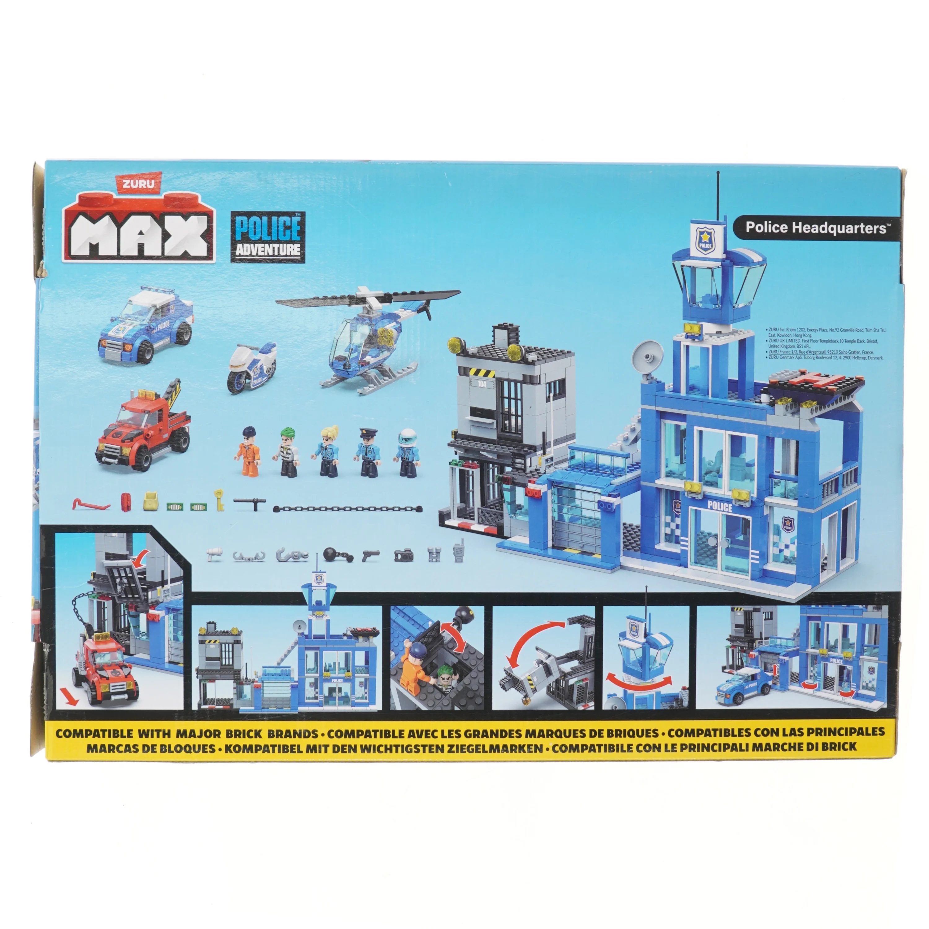 ZURU MAX Police Adventure byggesæt fra Zuru (str. 889 brikker cm)