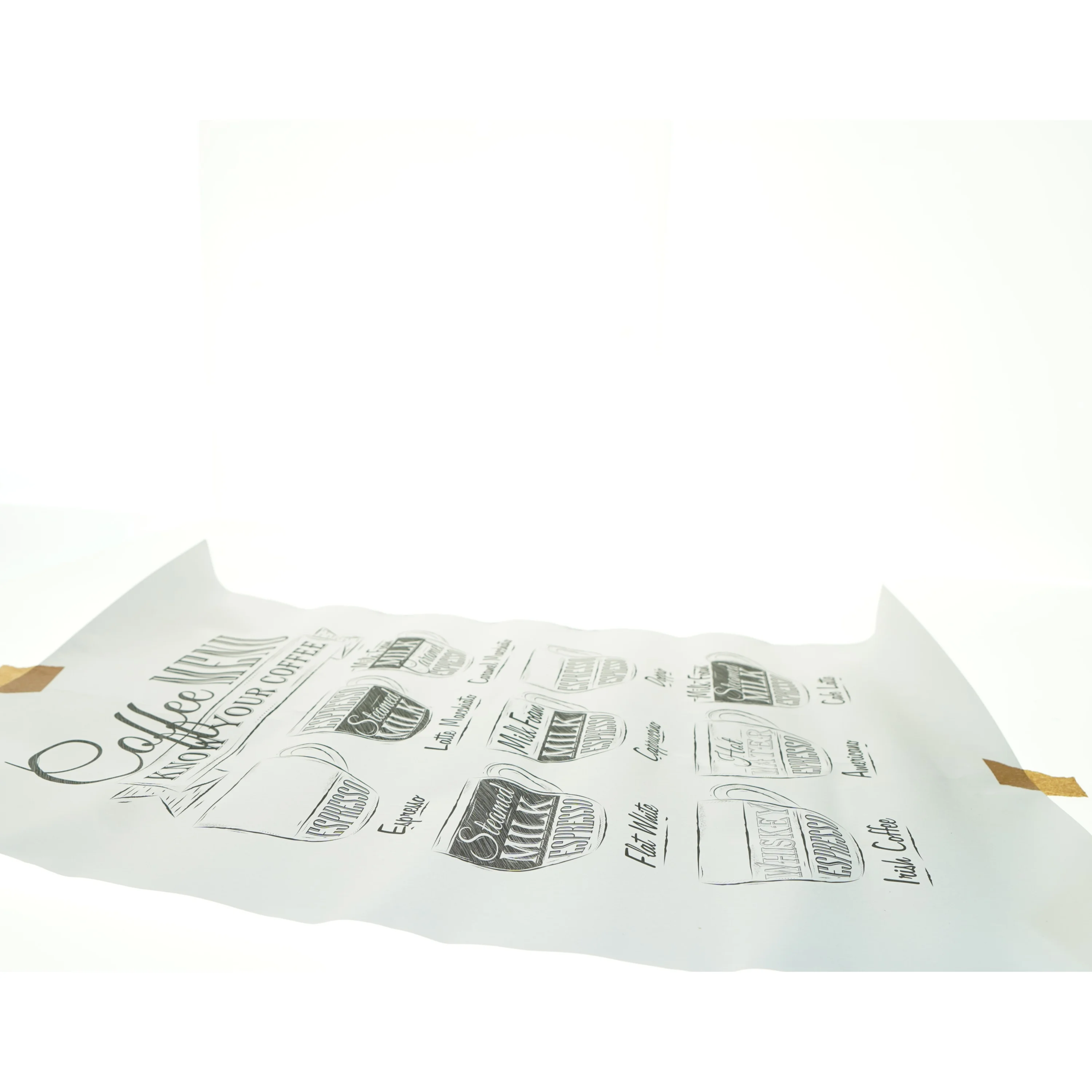 Kaffe menu plakat (str. 70 x 50 cm)