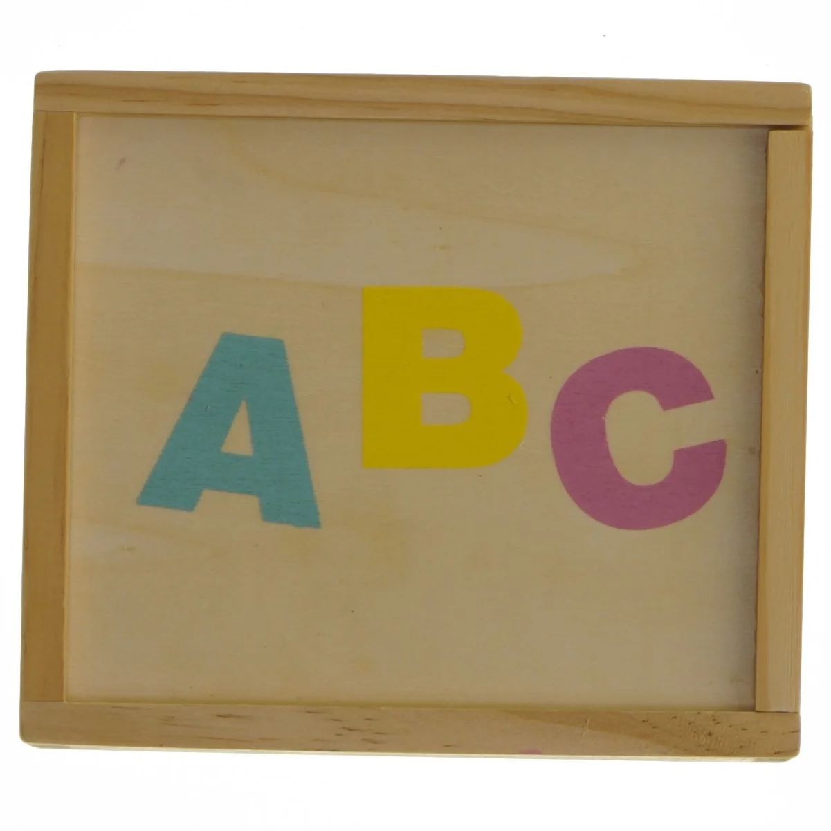 Trækasse med bogstaver fra Søstrene Grene (str. 14x13 cm)