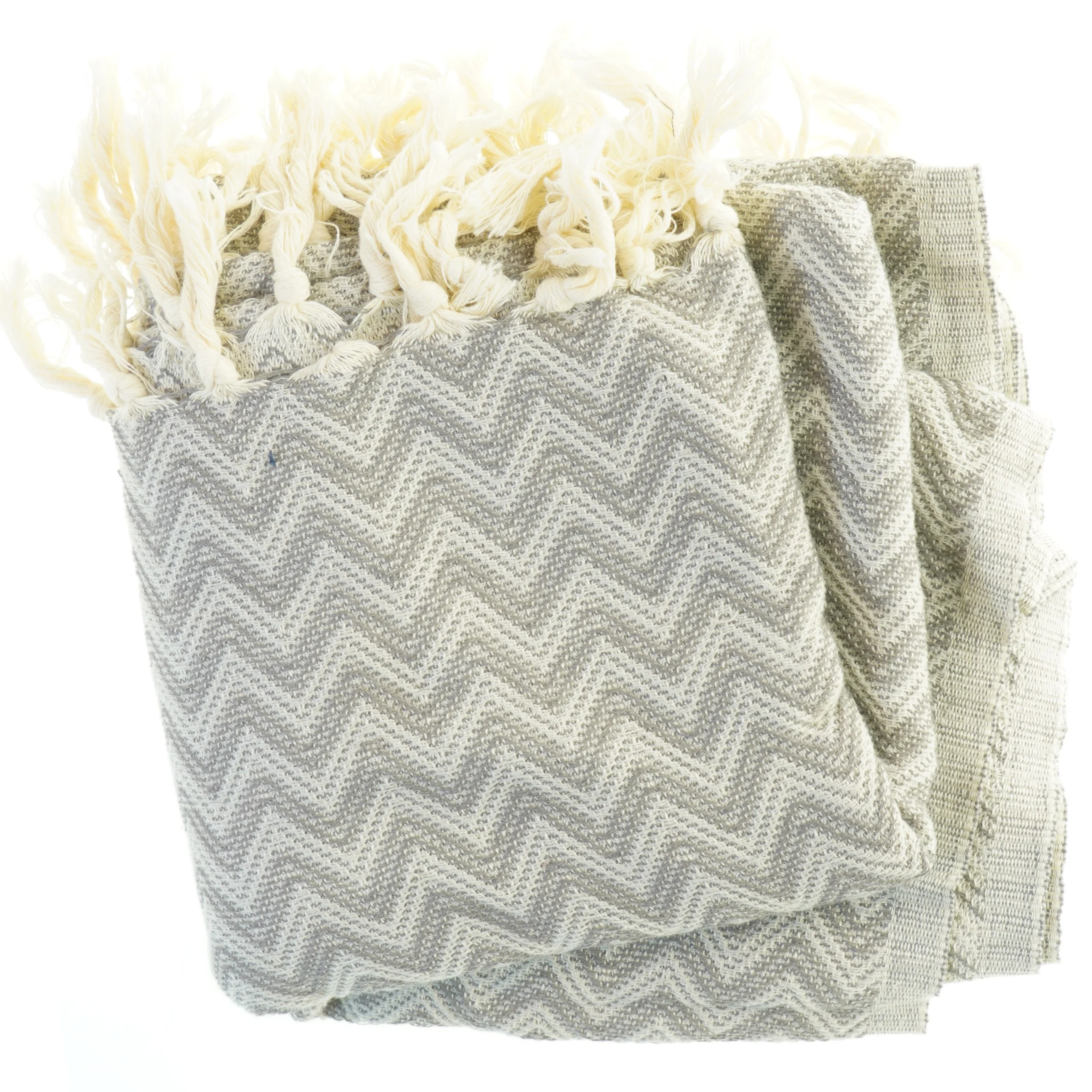 Ternet tørklæde med frynser (str. 100x170 cm)