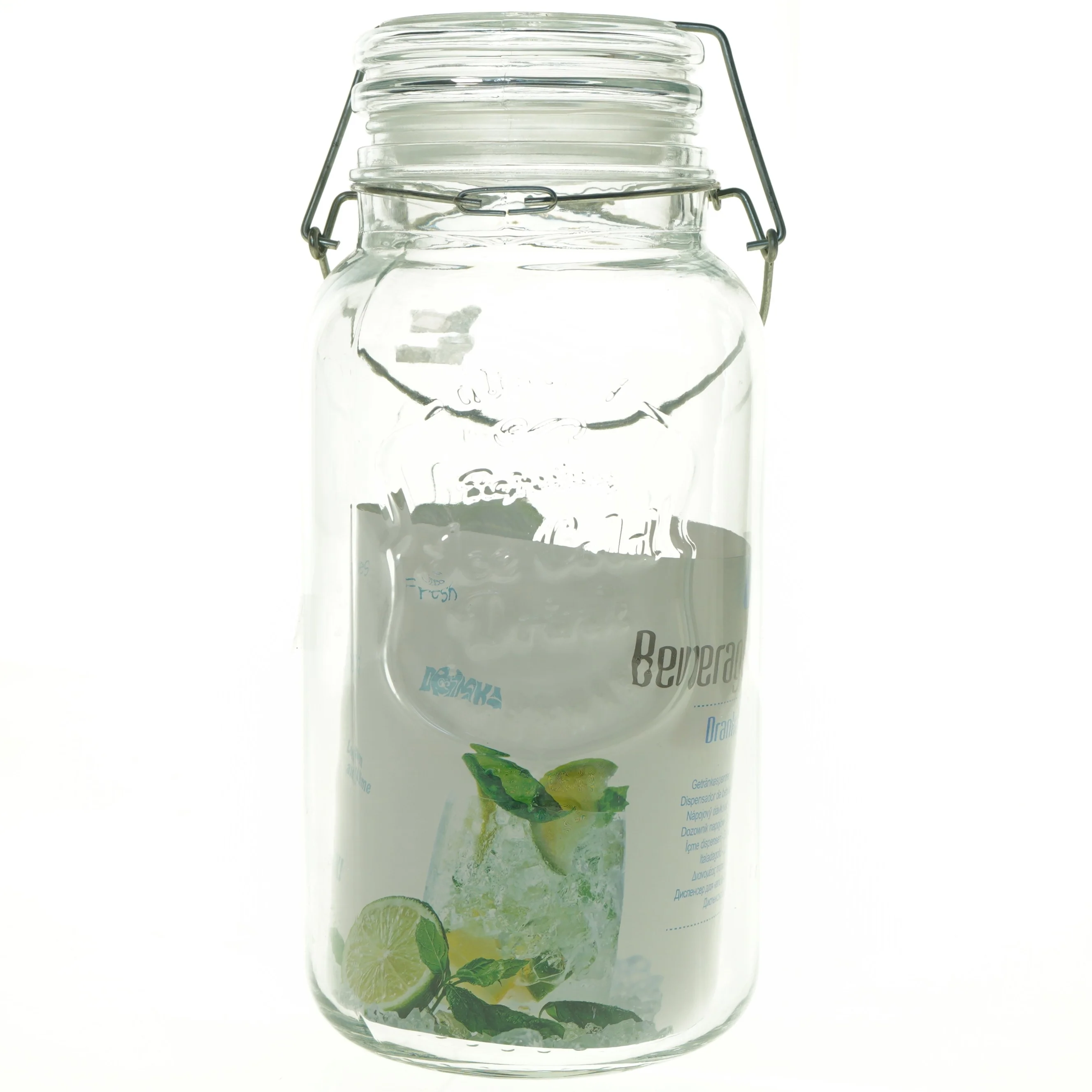 Drikdispenser i glas (str. L 31 cm)