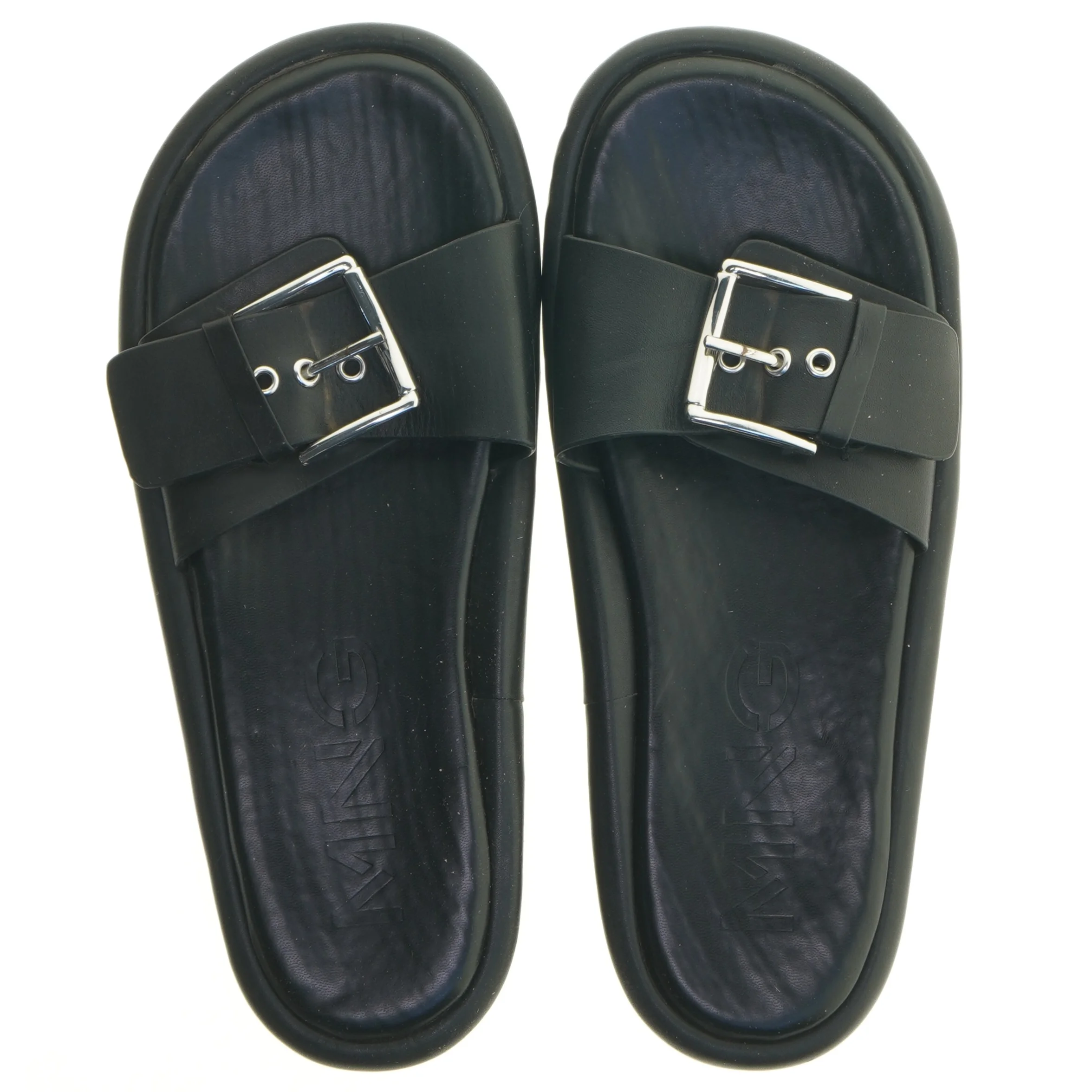 Sorte sandaler med rem fra Mng (str. 42 )