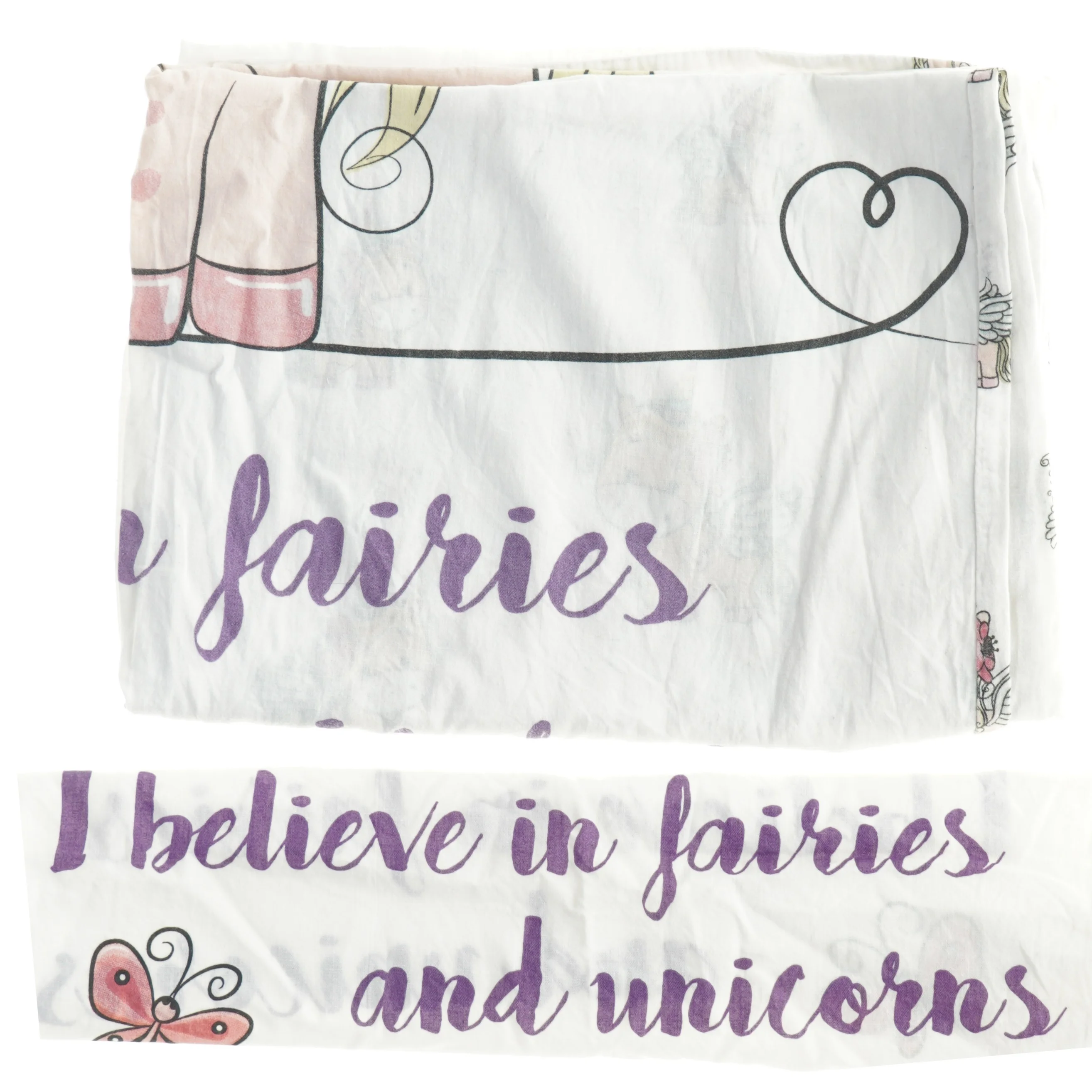 Barnesengelinned med enhjørning (str. 88 x 62 cm 42 x 37 cm)