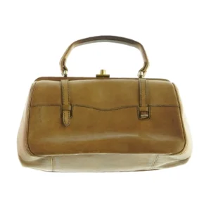 Klassisk vintage håndtaske i flot læder med klik åbning 