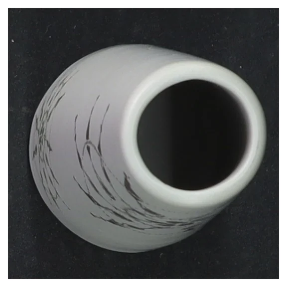 Keramikvase med grafisk mønster (str. 13,5 cm)