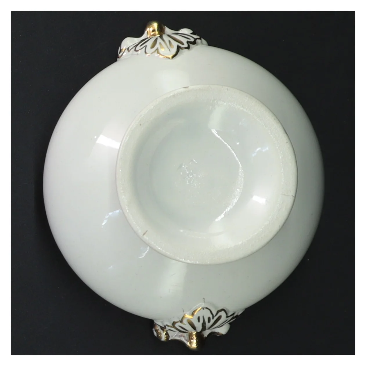 Porcelæn sukkerskål med låg (str. Ø 13 cm)