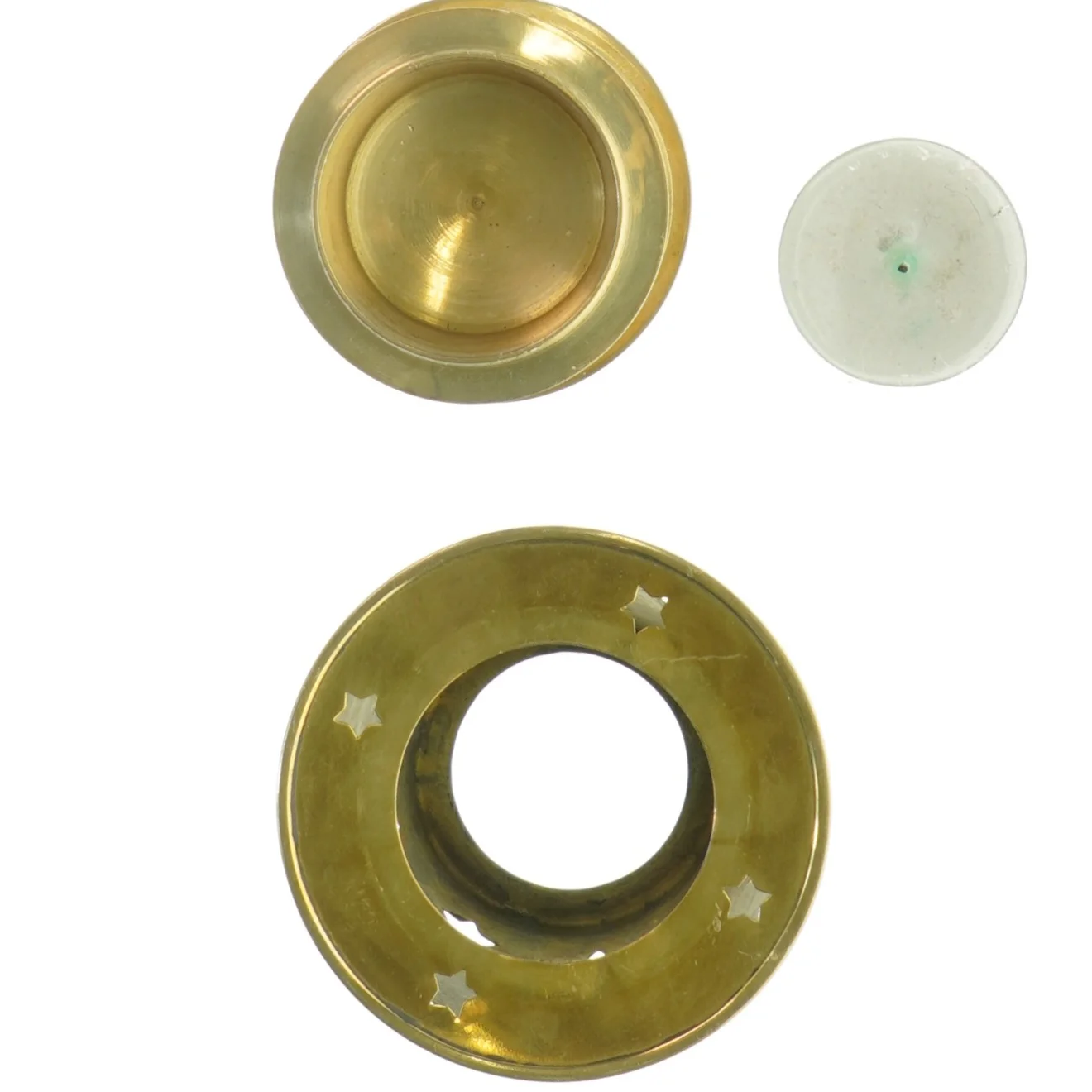 Messing lysestage (str. 11x8,5 cm)