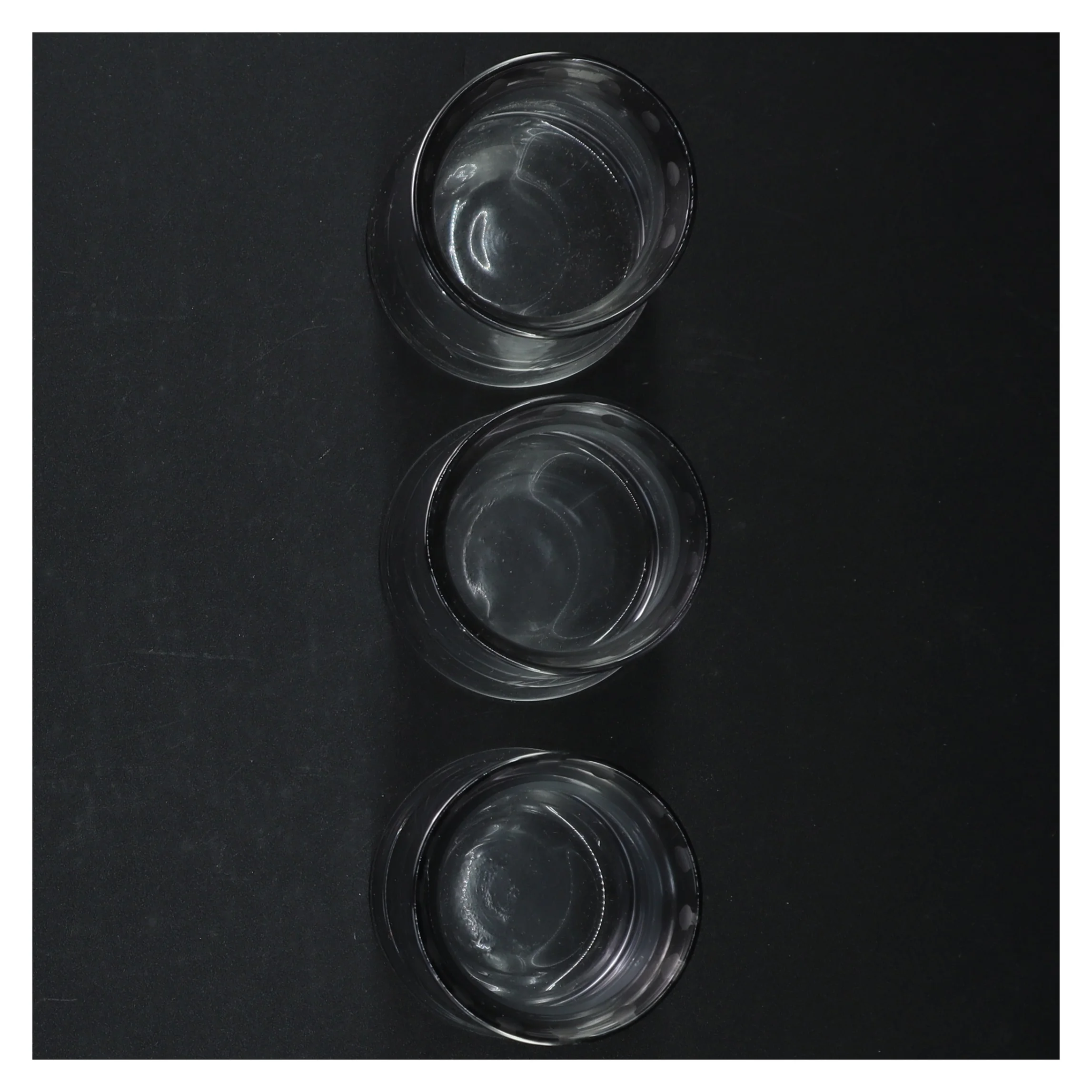 Glas fyrfadsstage sæt (str. 7 x 7 cm)