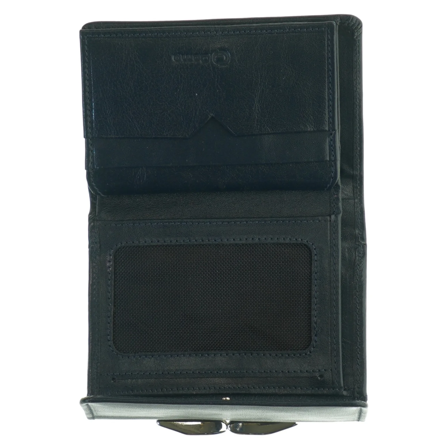 Sort læderpung (str. 12,5x10 cm)