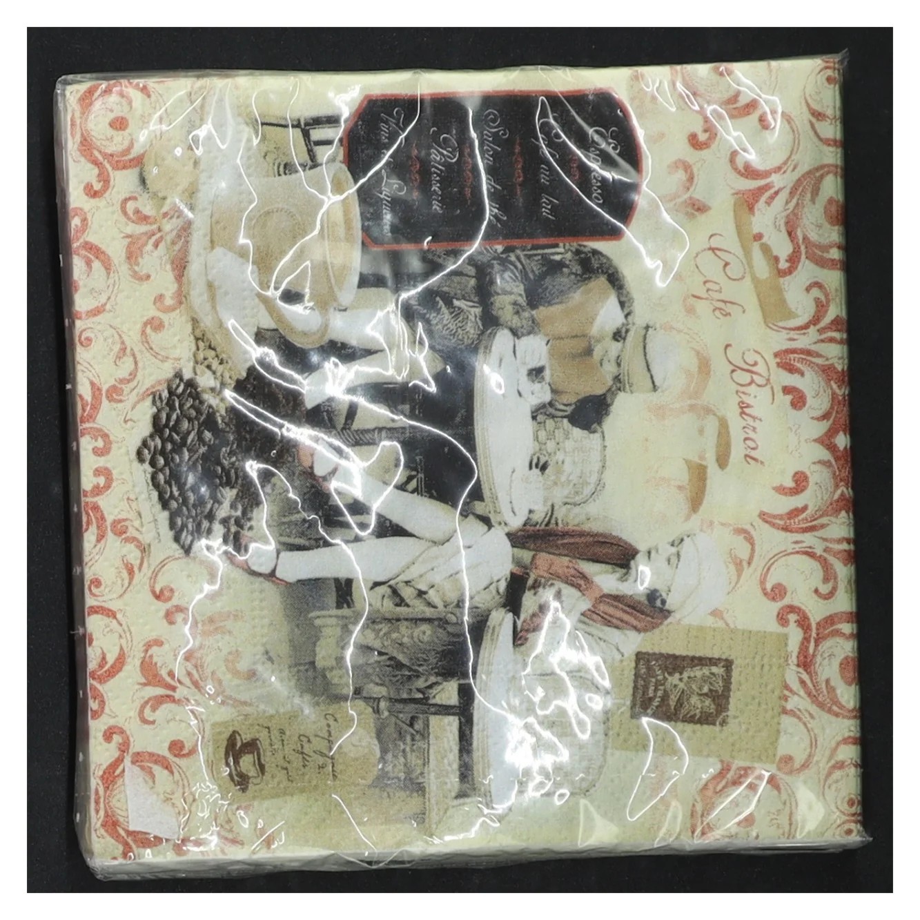 Servietter med café-motiv