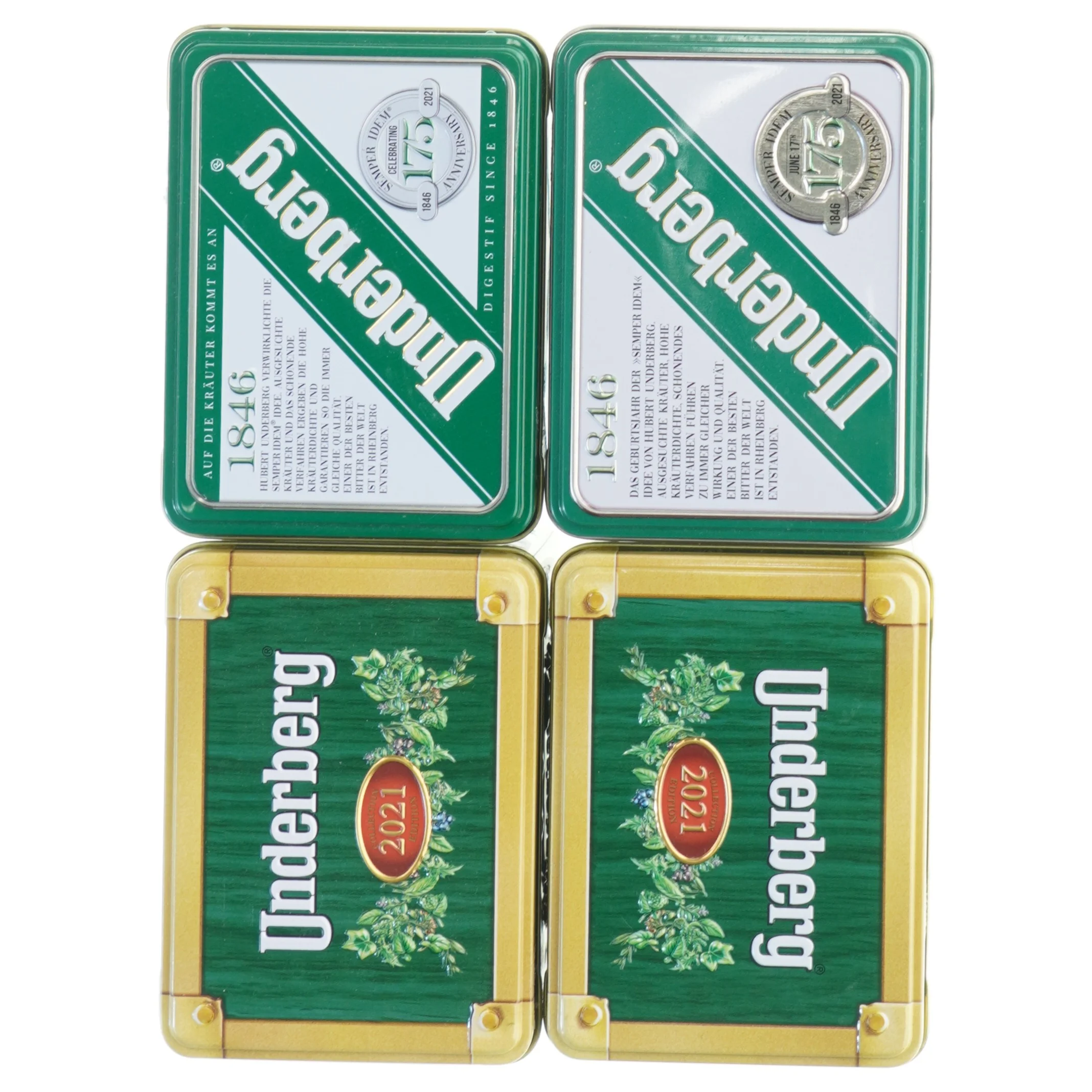 Underberg metalæsker fra Underberg (str. 12x9x11,5 cm)