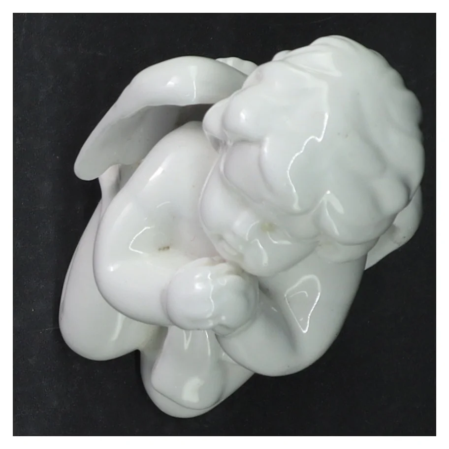 Hvid porcelæns engel (str. 13 cm)